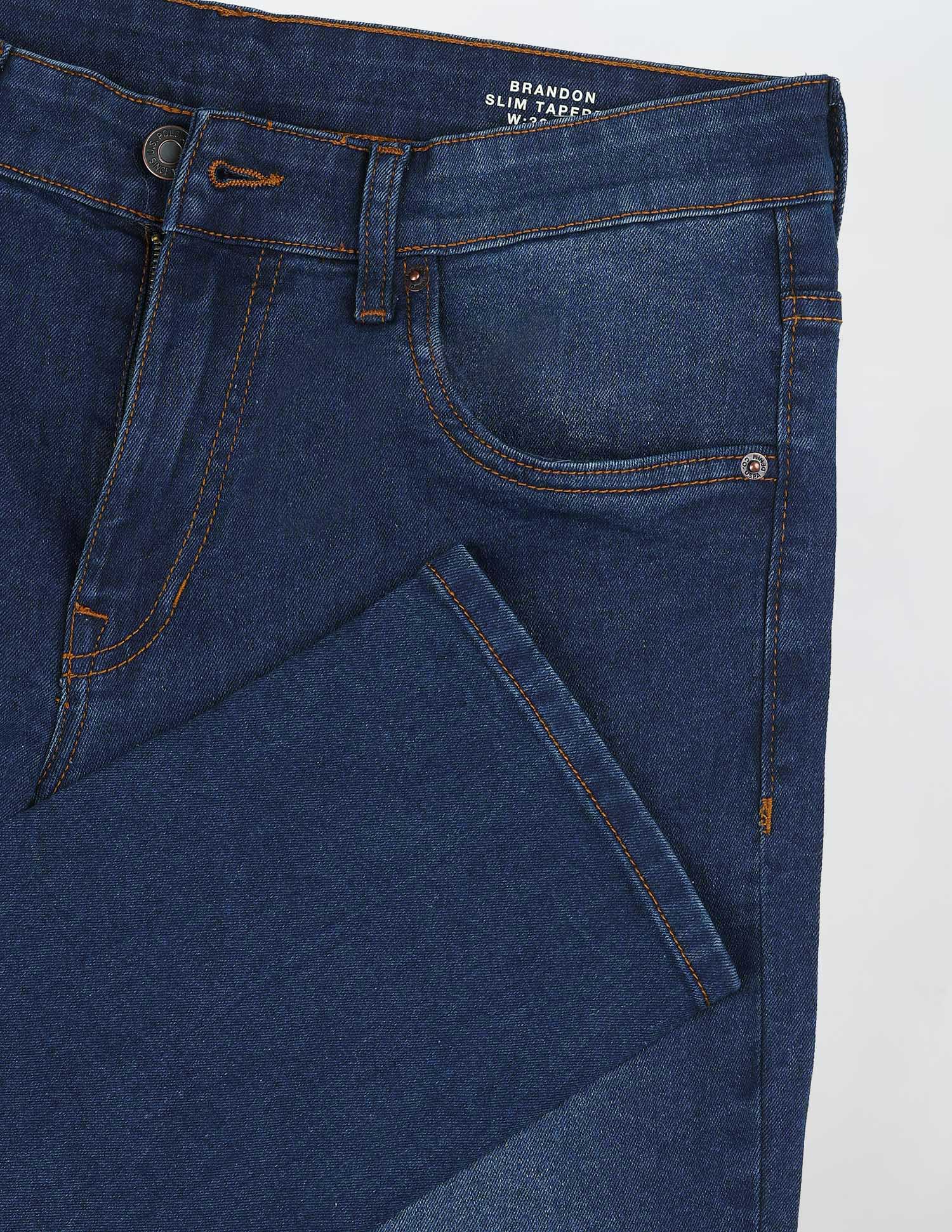 Brandon Slim Tapered Fit Blue Jeans - Image 2