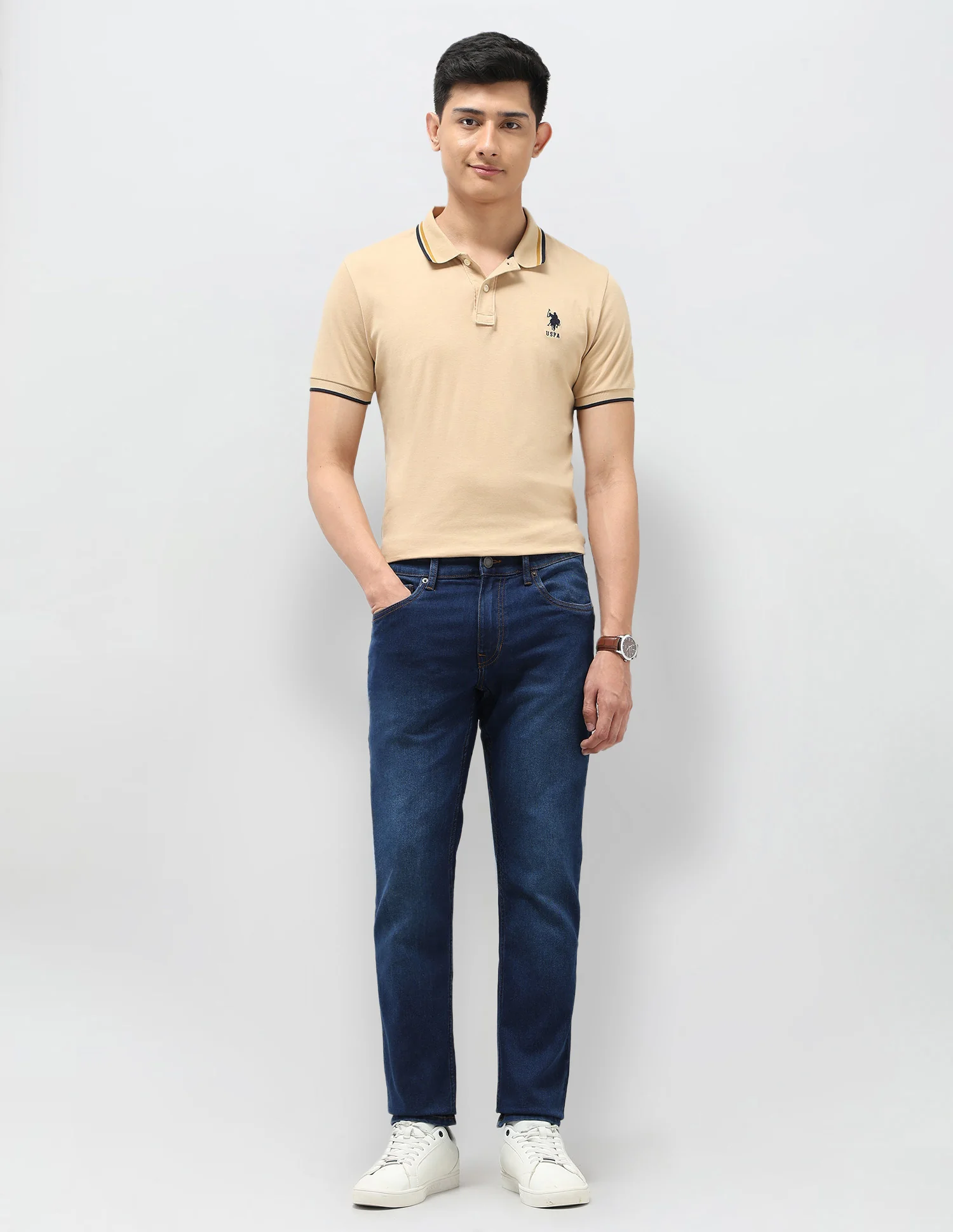 Brandon Slim Tapered Fit Blue Jeans - Image 3
