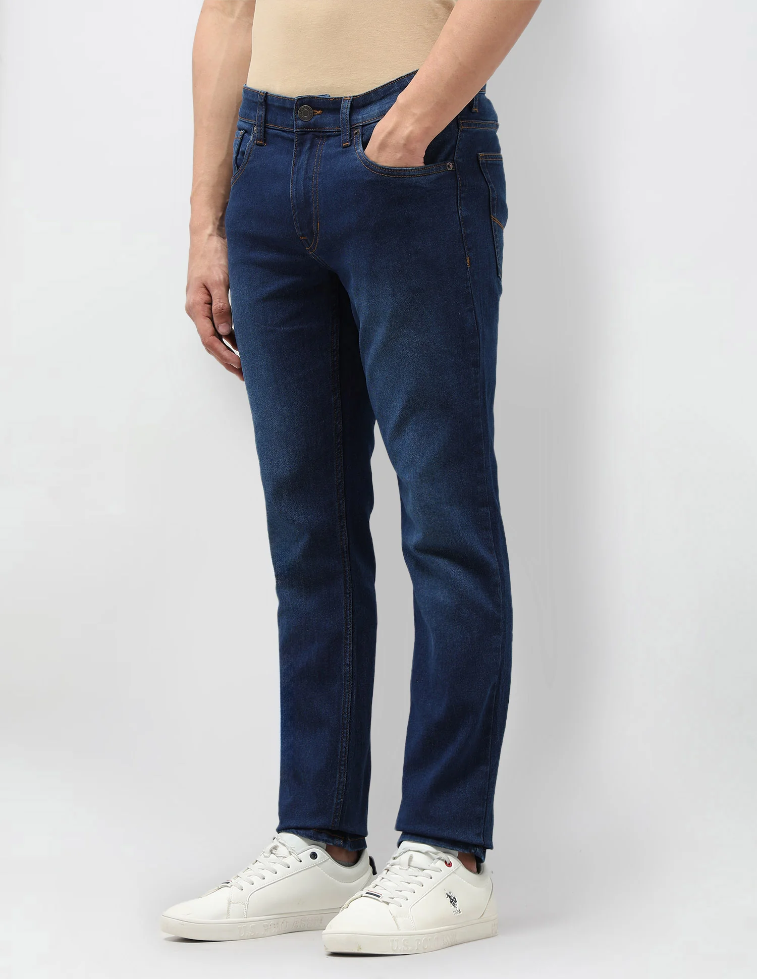 Brandon Slim Tapered Fit Blue Jeans - Image 4