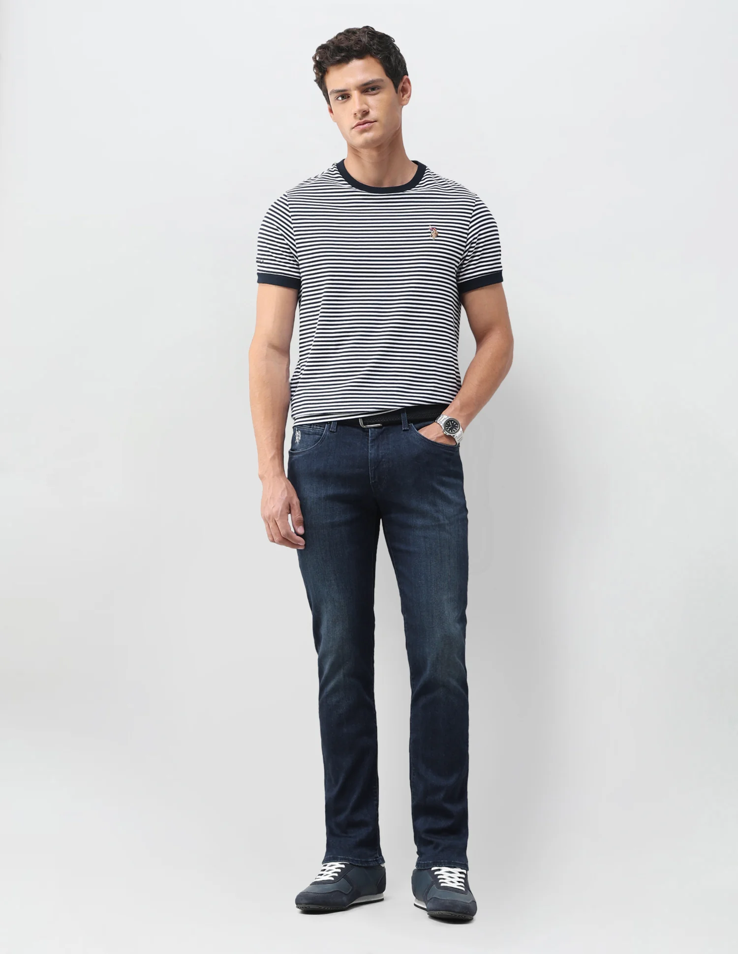 Brandon Slim Tapered Fit Blue Jeans - Image 3