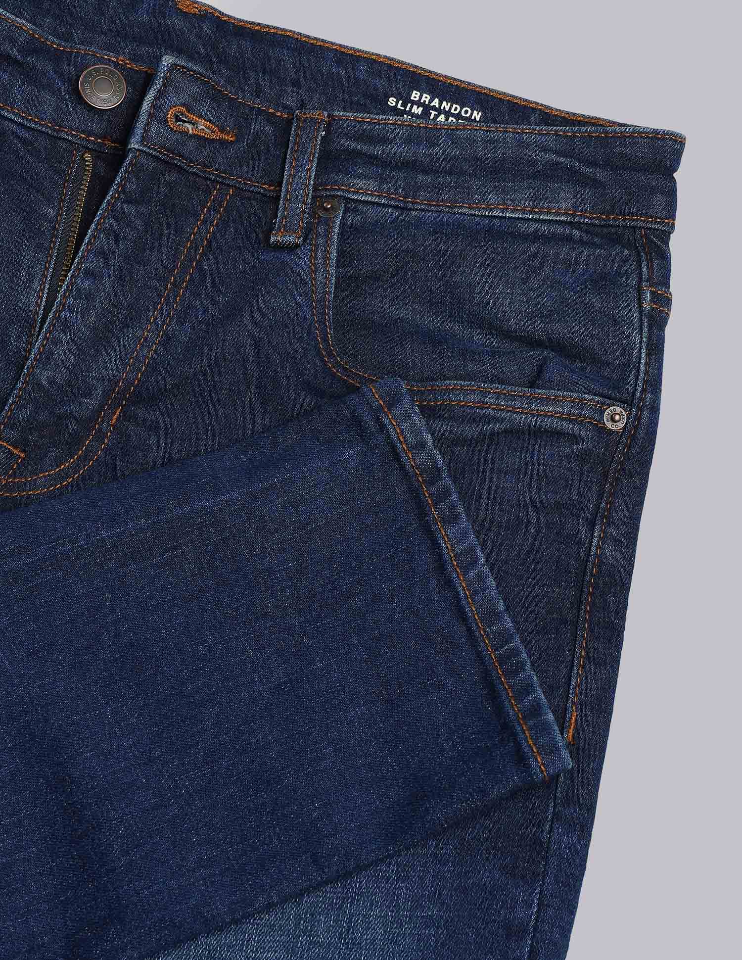 Brandon Slim Tapered Fit Blue Jeans - Image 2