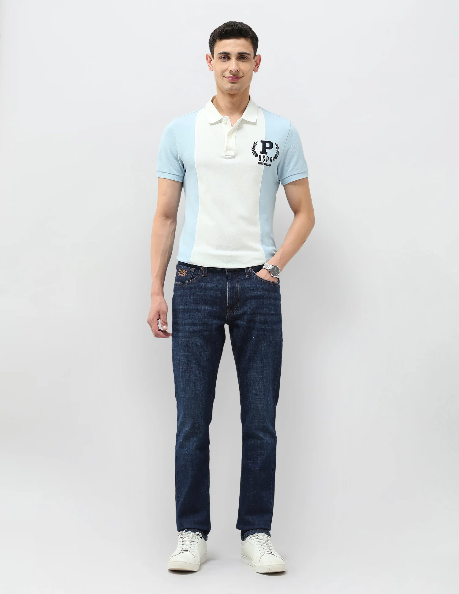Brandon Slim Tapered Fit Blue Jeans - Image 3