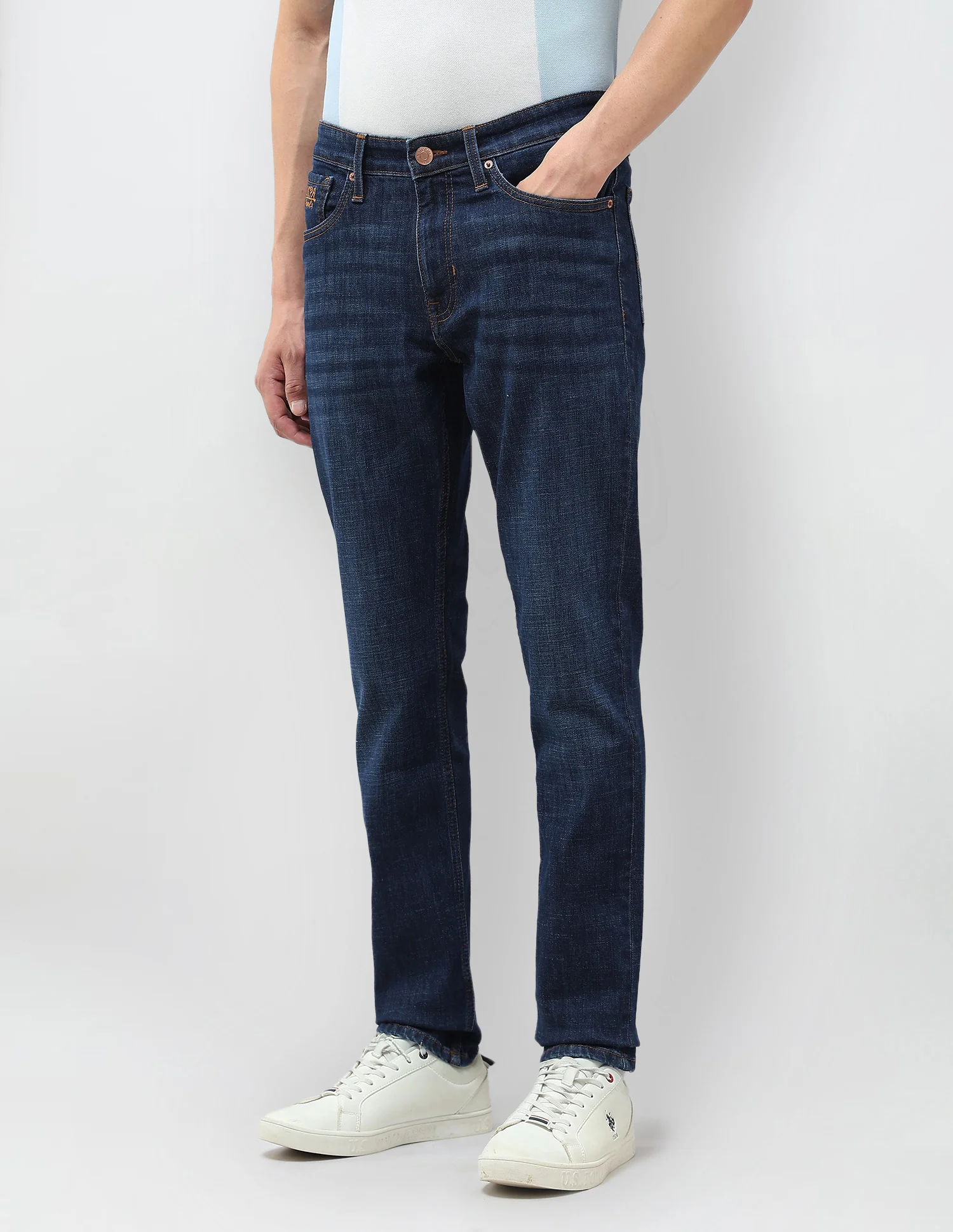 Brandon Slim Tapered Fit Blue Jeans - Image 4