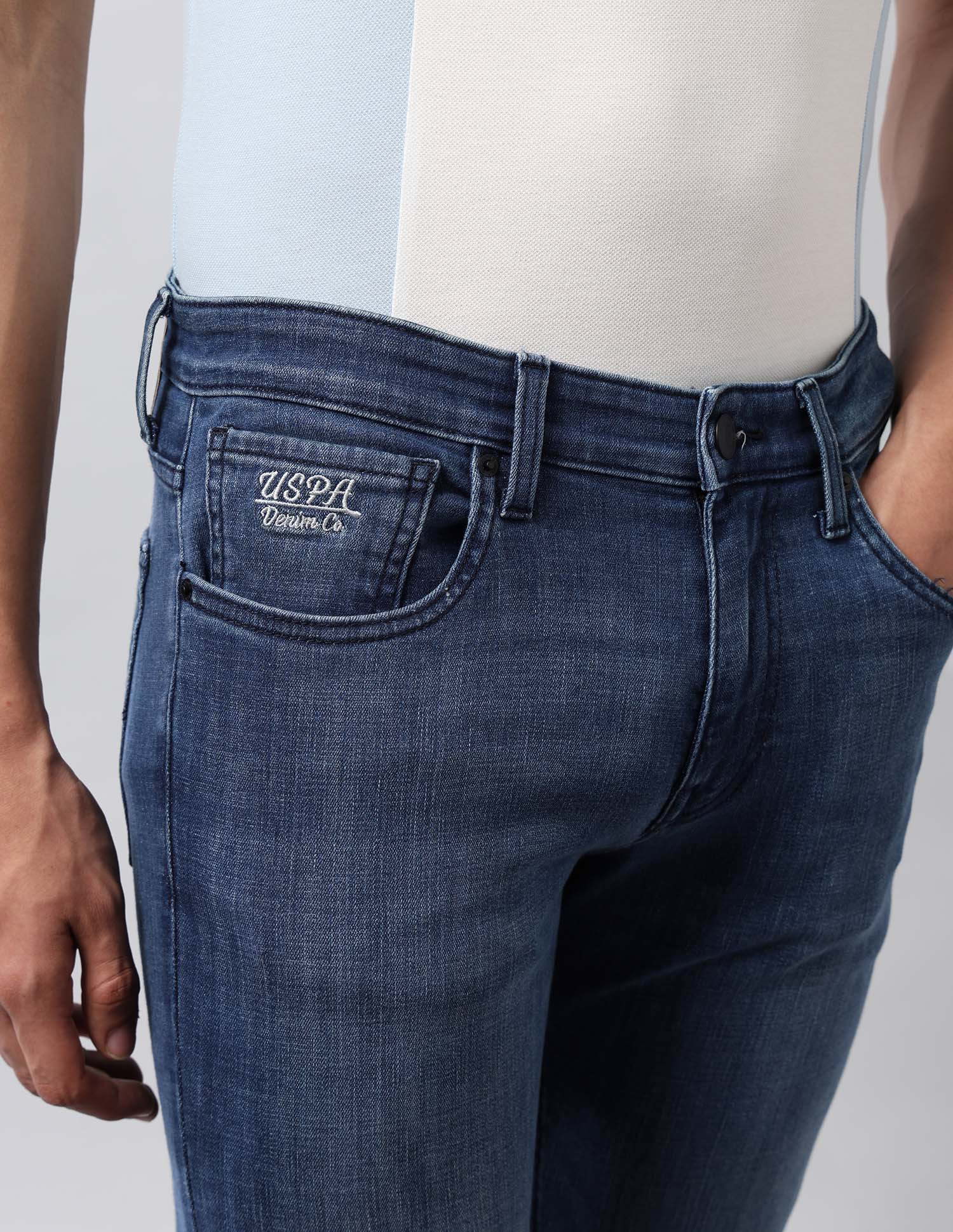 Brandon Slim Tapered Fit Blue Jeans - Image 7