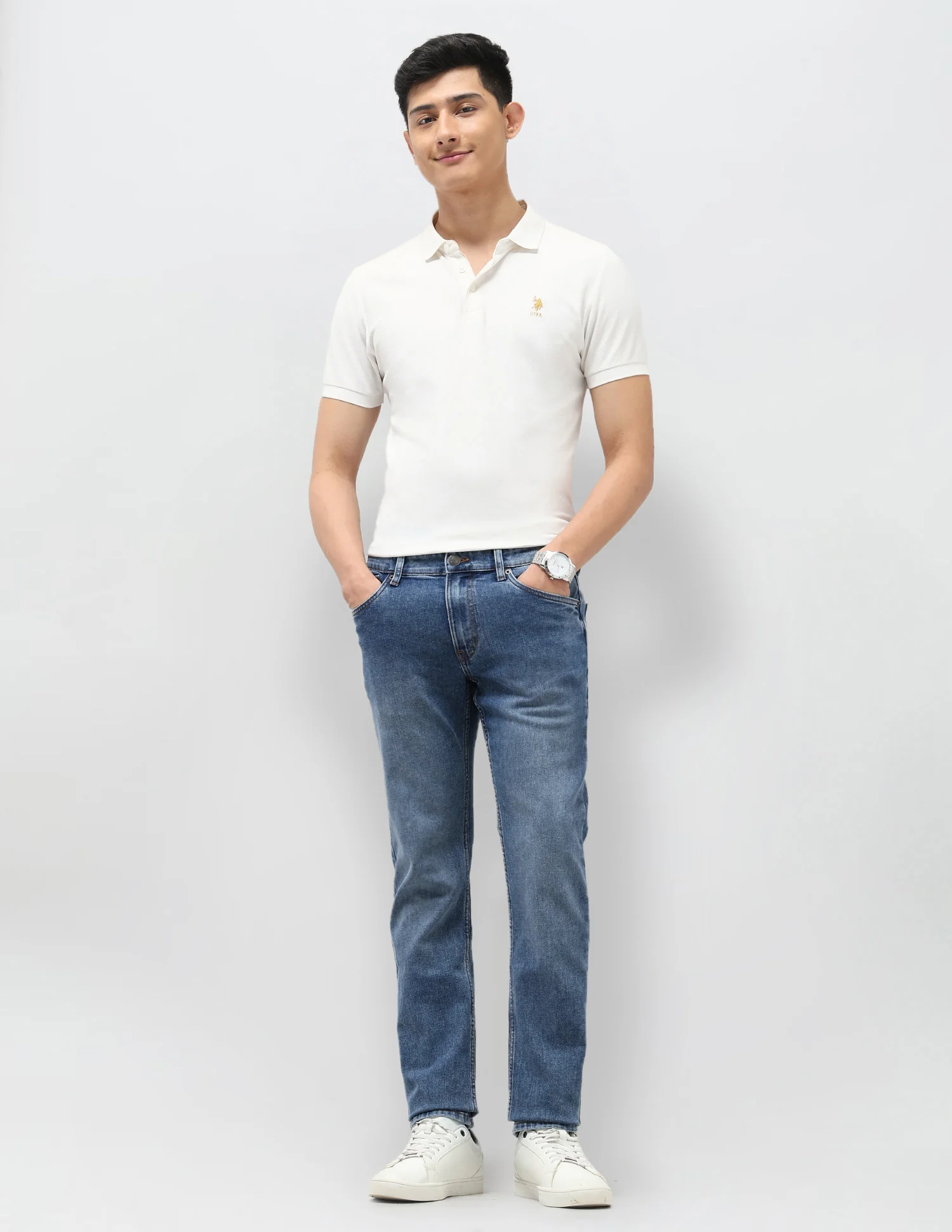 Brandon Slim Tapered Fit Blue Jeans - Image 3