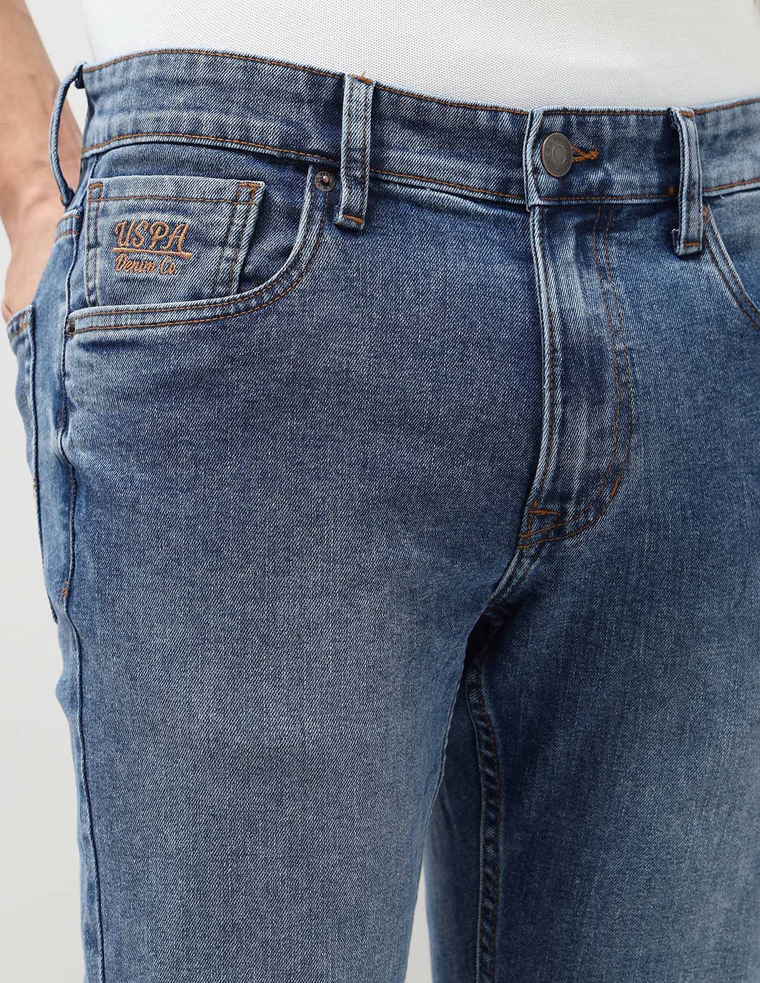 Brandon Slim Tapered Fit Blue Jeans - Image 7