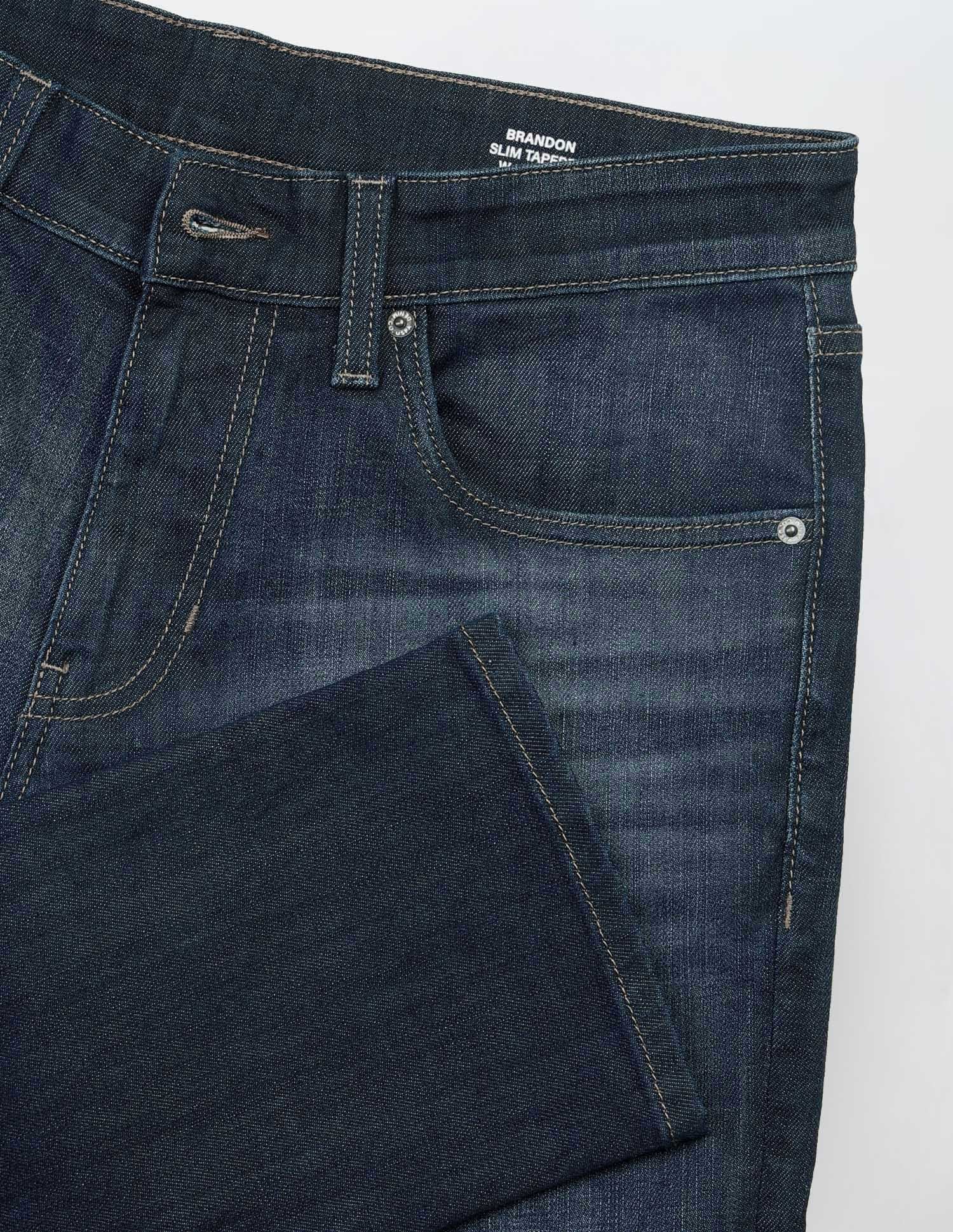 Brandon Slim Tapered Fit Blue Jeans - Image 2