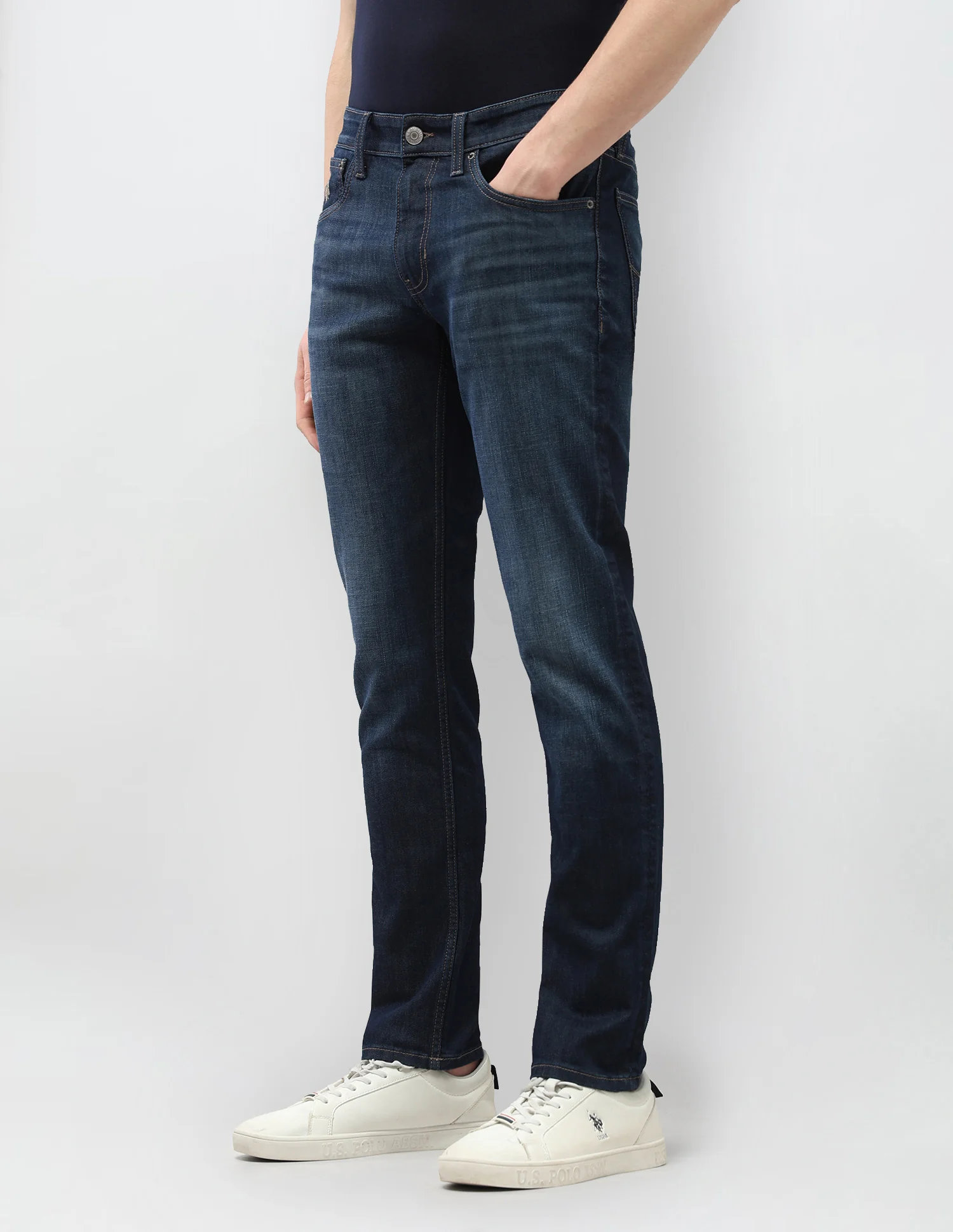Brandon Slim Tapered Fit Blue Jeans - Image 4