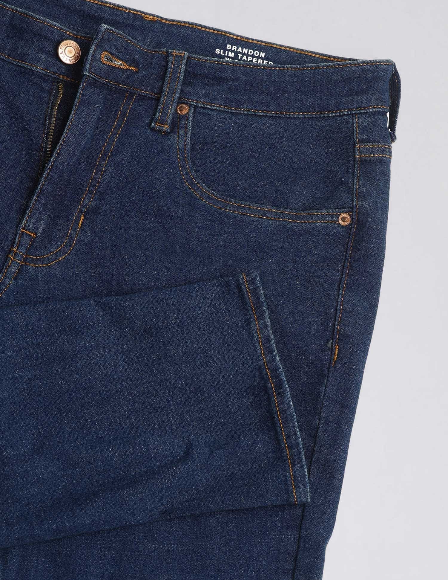 Brandon Slim Tapered Fit Blue Jeans - Image 2