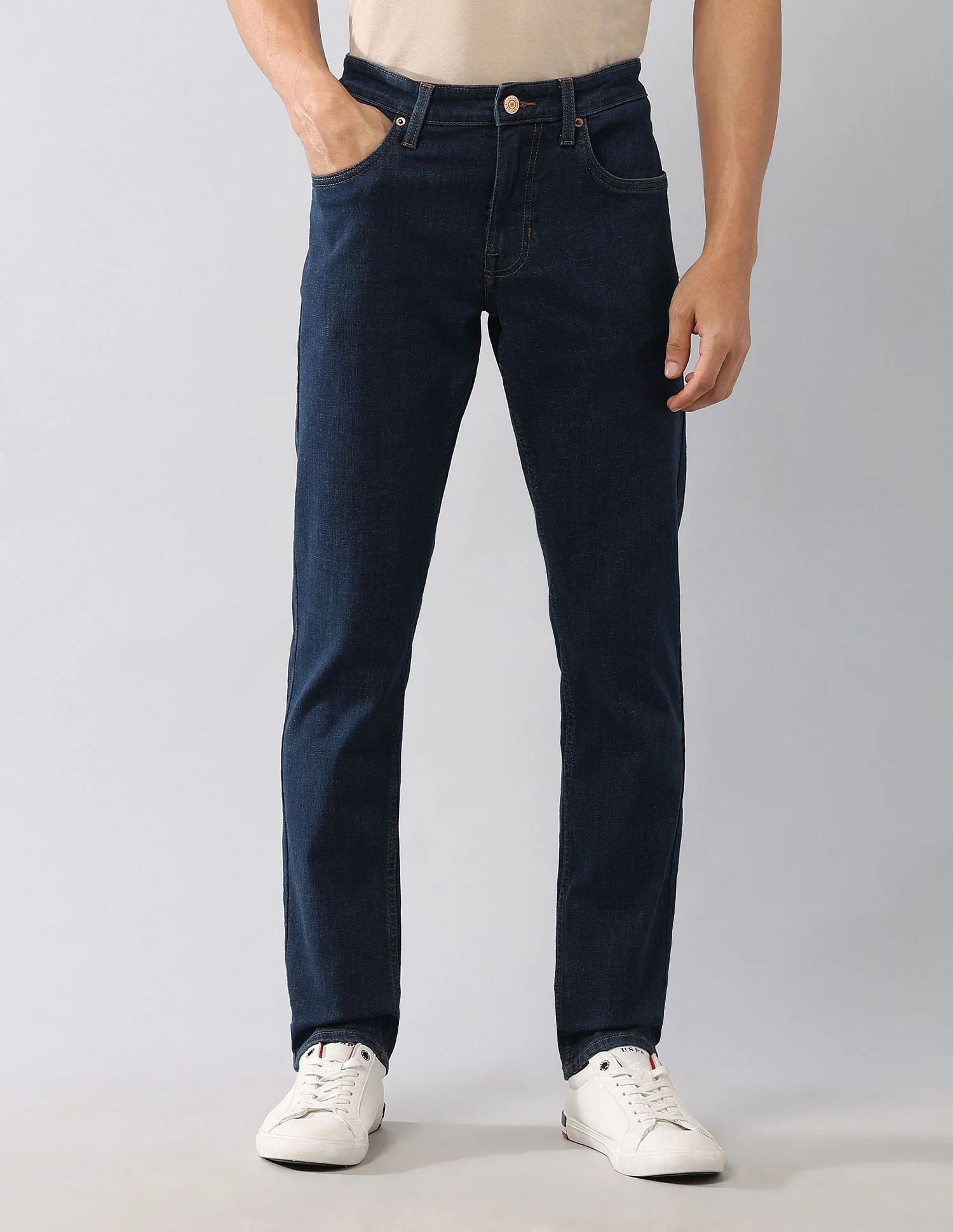 Brandon Slim Tapered Fit Blue Jeans - Image 6