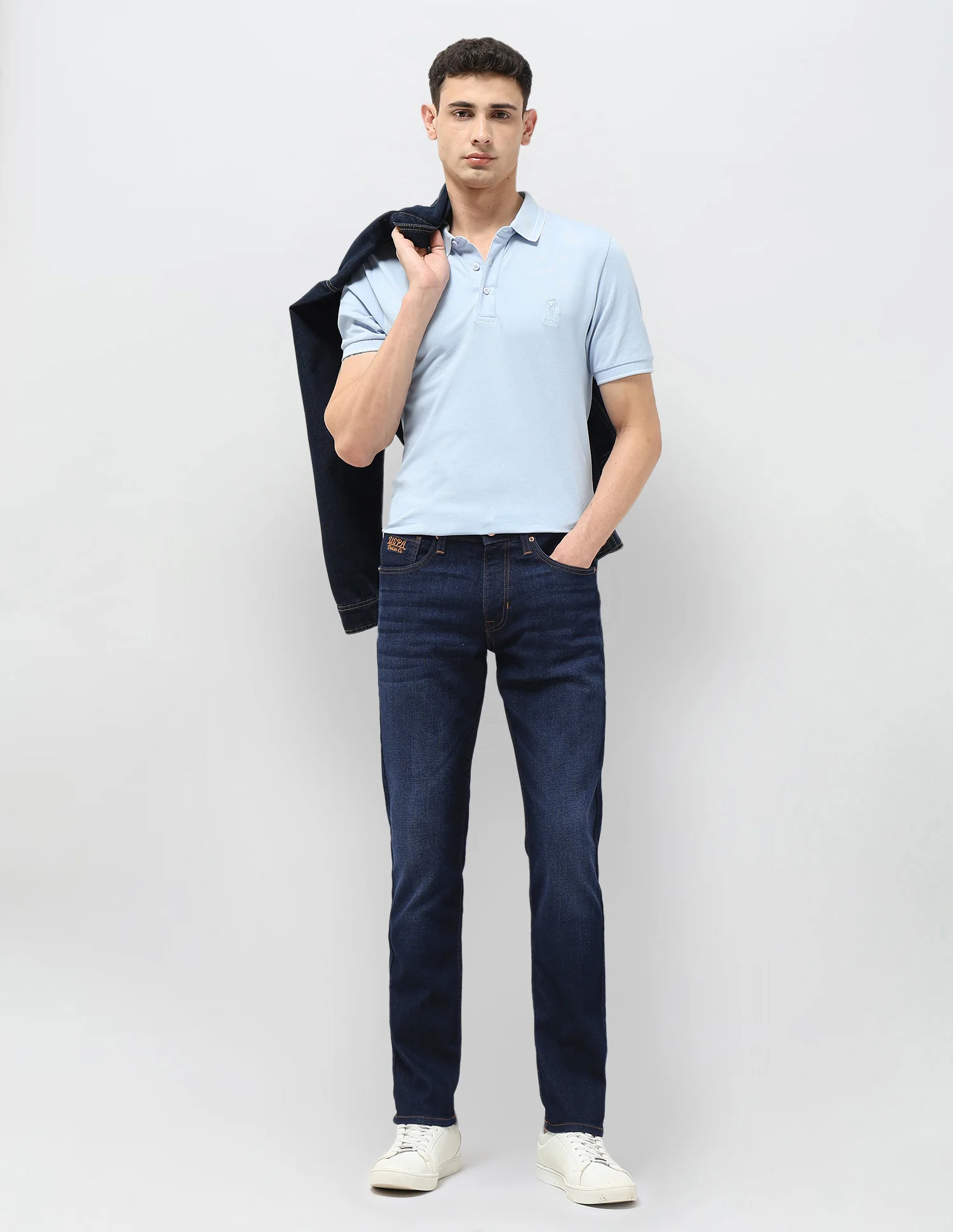 Brandon Slim Tapered Fit Blue Jeans - Image 3