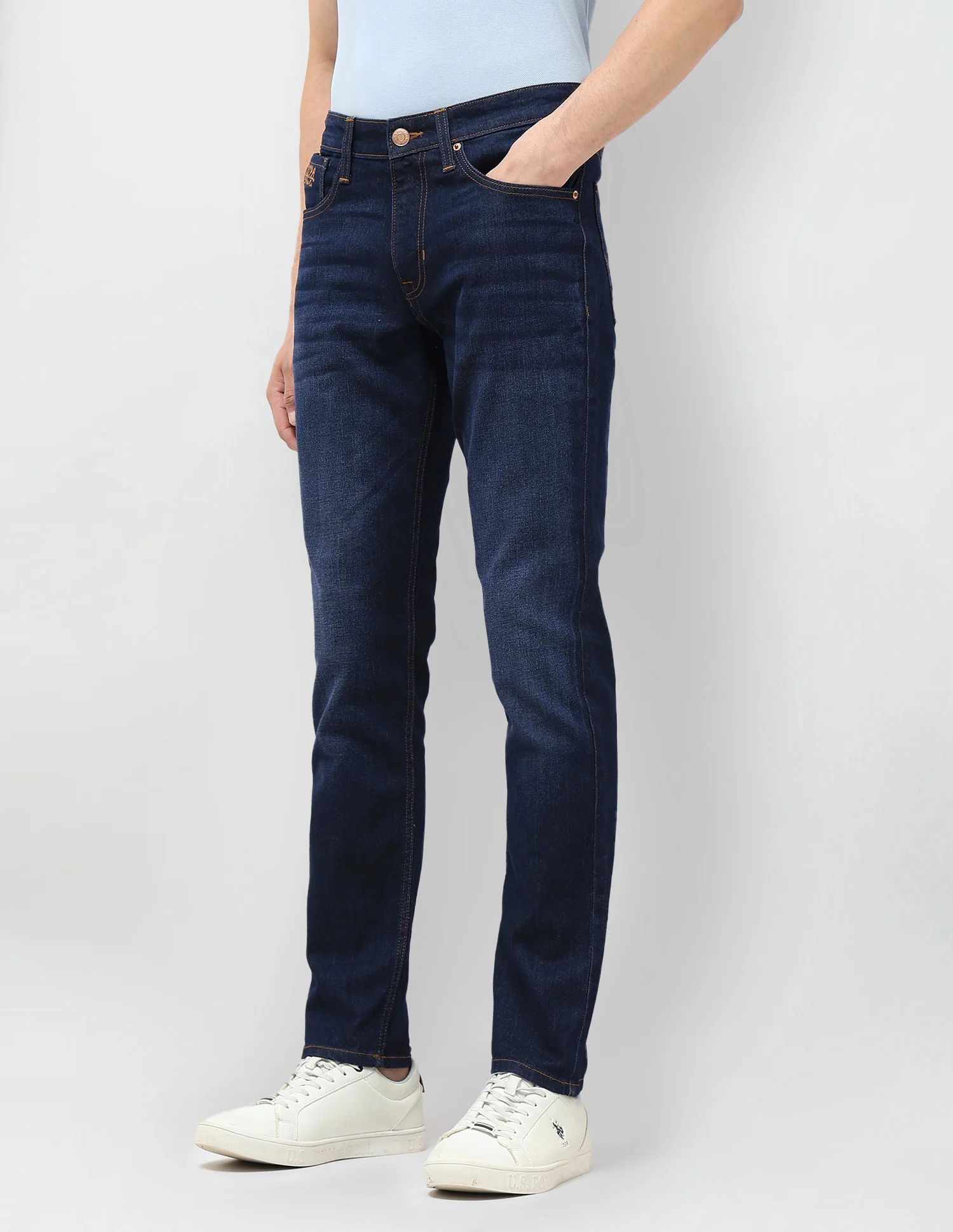 Brandon Slim Tapered Fit Blue Jeans - Image 4