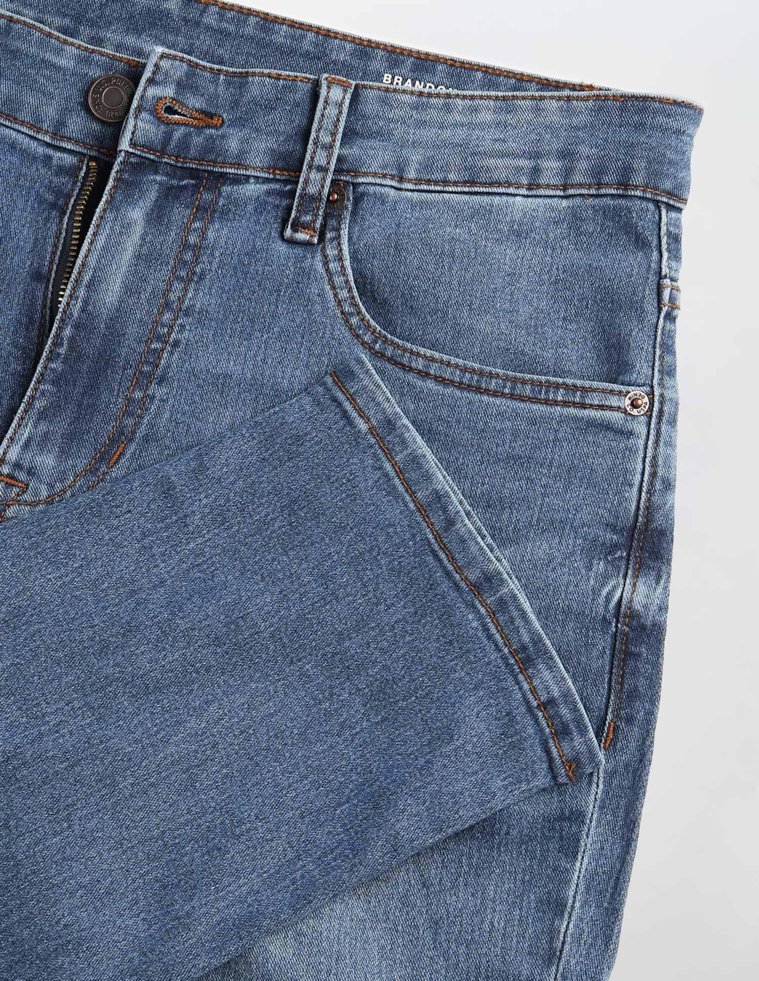 Brandon Slim Tapered Fit Blue Jeans - Image 2