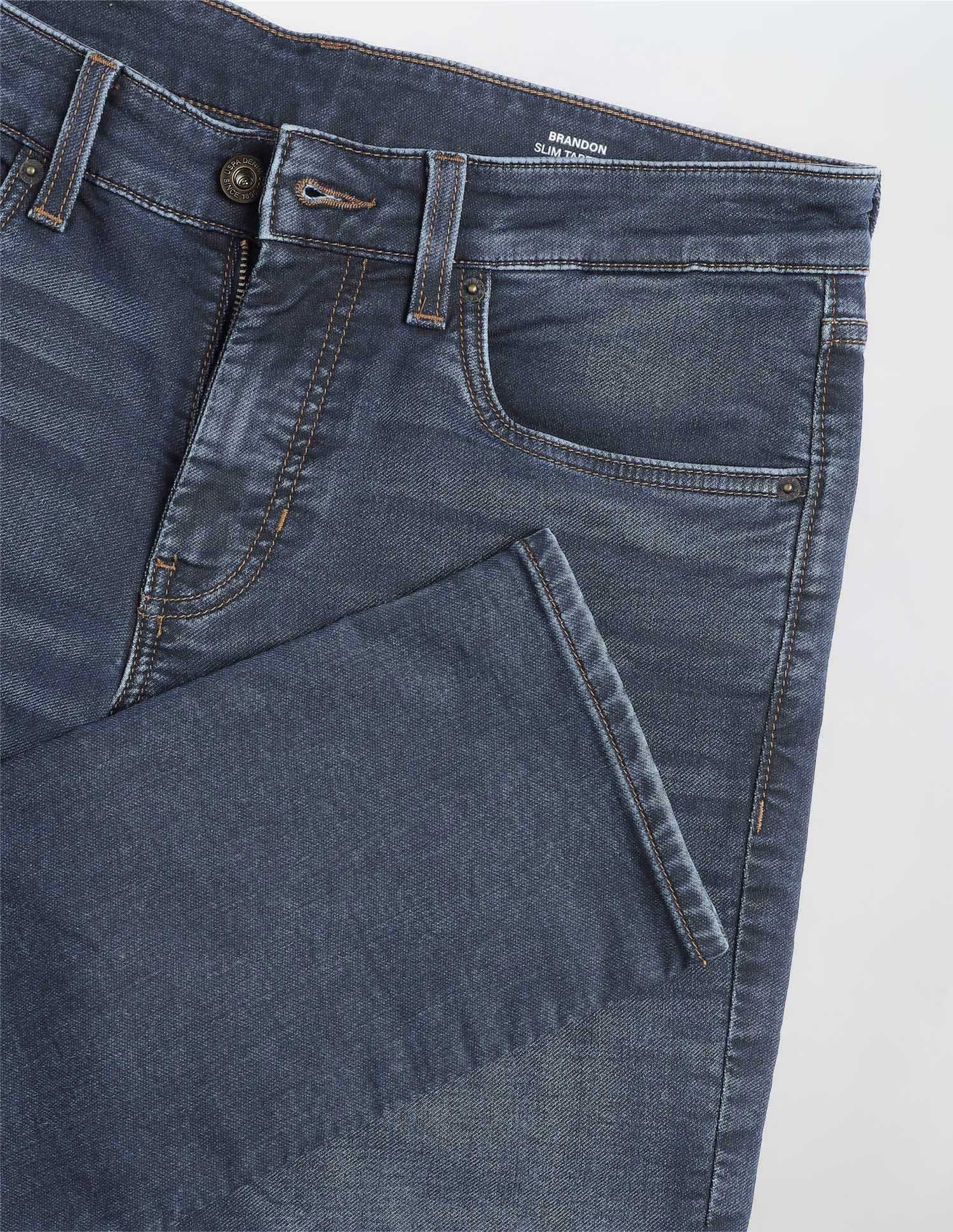 Brandon Slim Tapered Fit Blue Jeans - Image 2