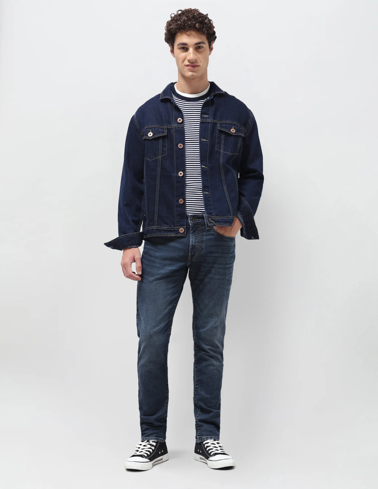 Brandon Slim Tapered Fit Blue Jeans - Image 3