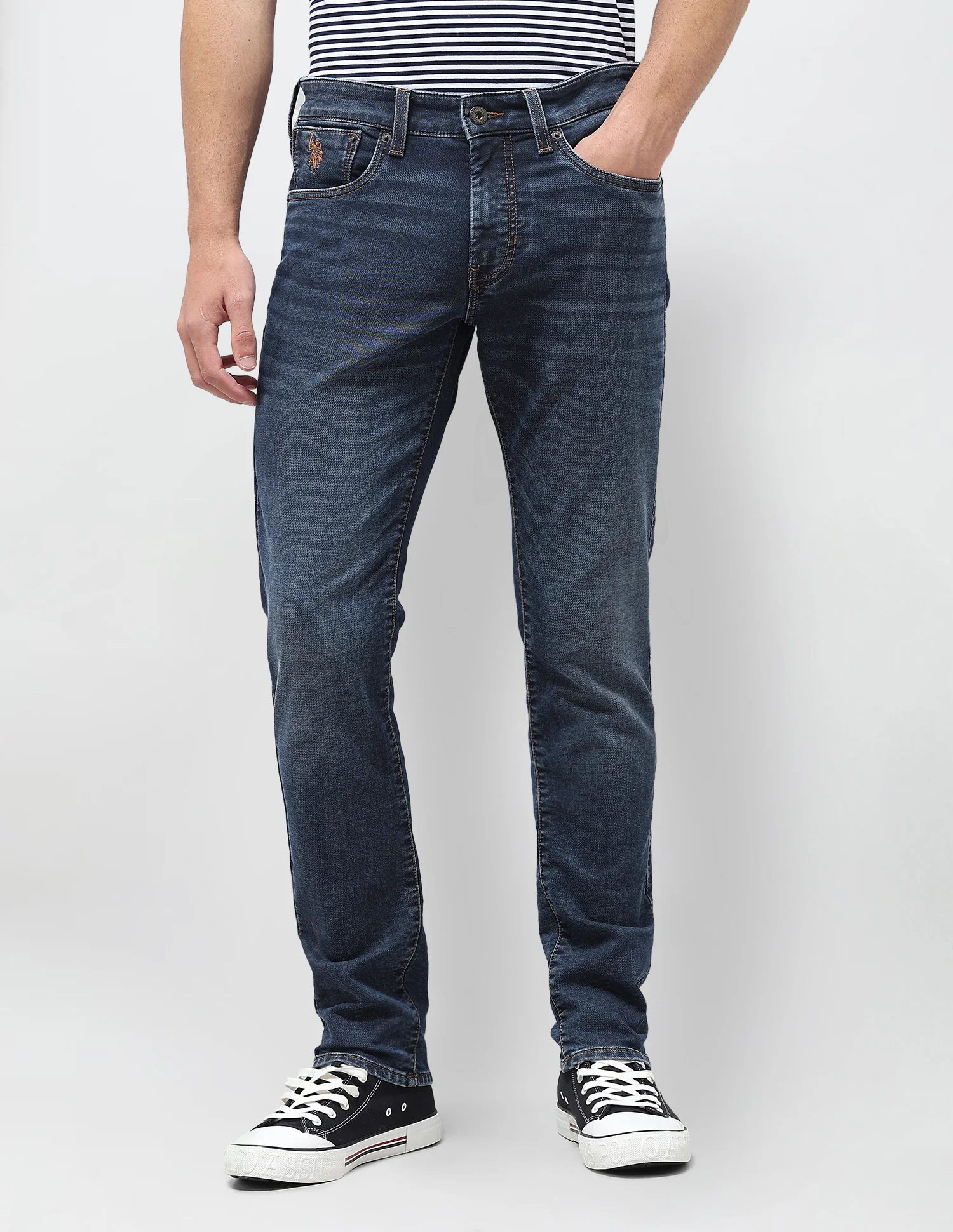 Brandon Slim Tapered Fit Blue Jeans - Image 6