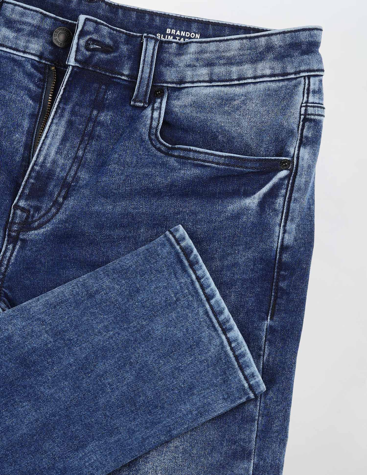 Brandon Slim Tapered Fit Blue Jeans - Image 2