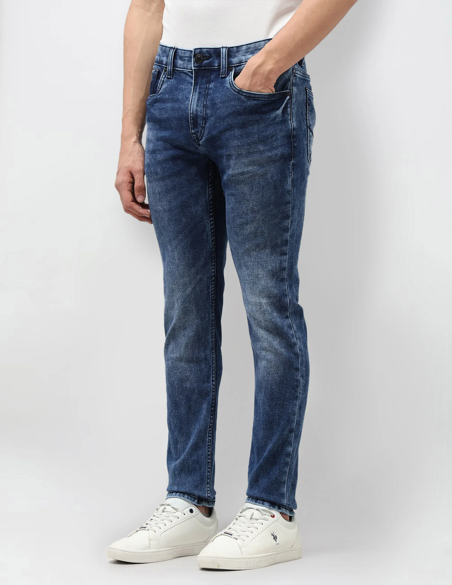 Brandon Slim Tapered Fit Blue Jeans - Image 4