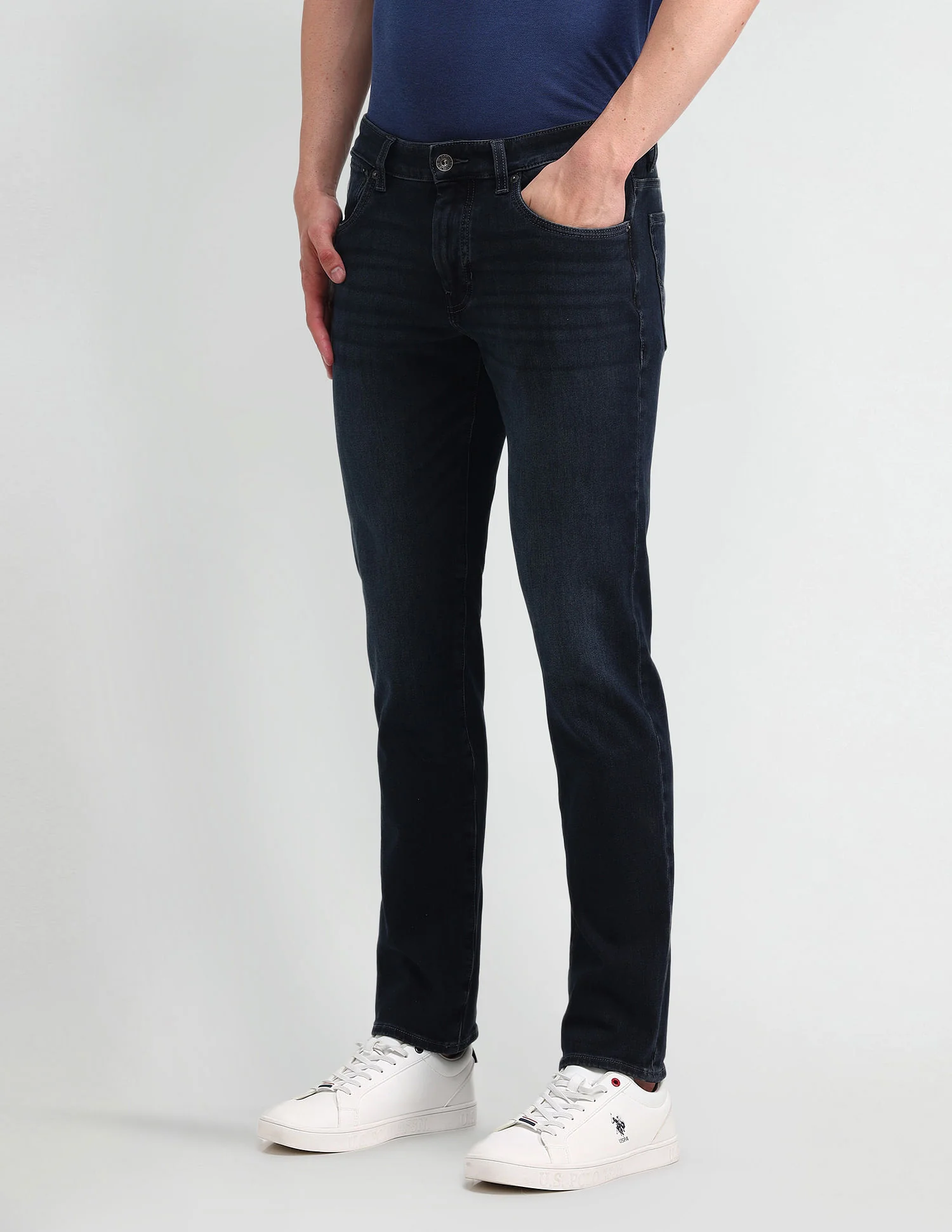 Brandon Slim Tapered Fit Blue Jeans - Image 4