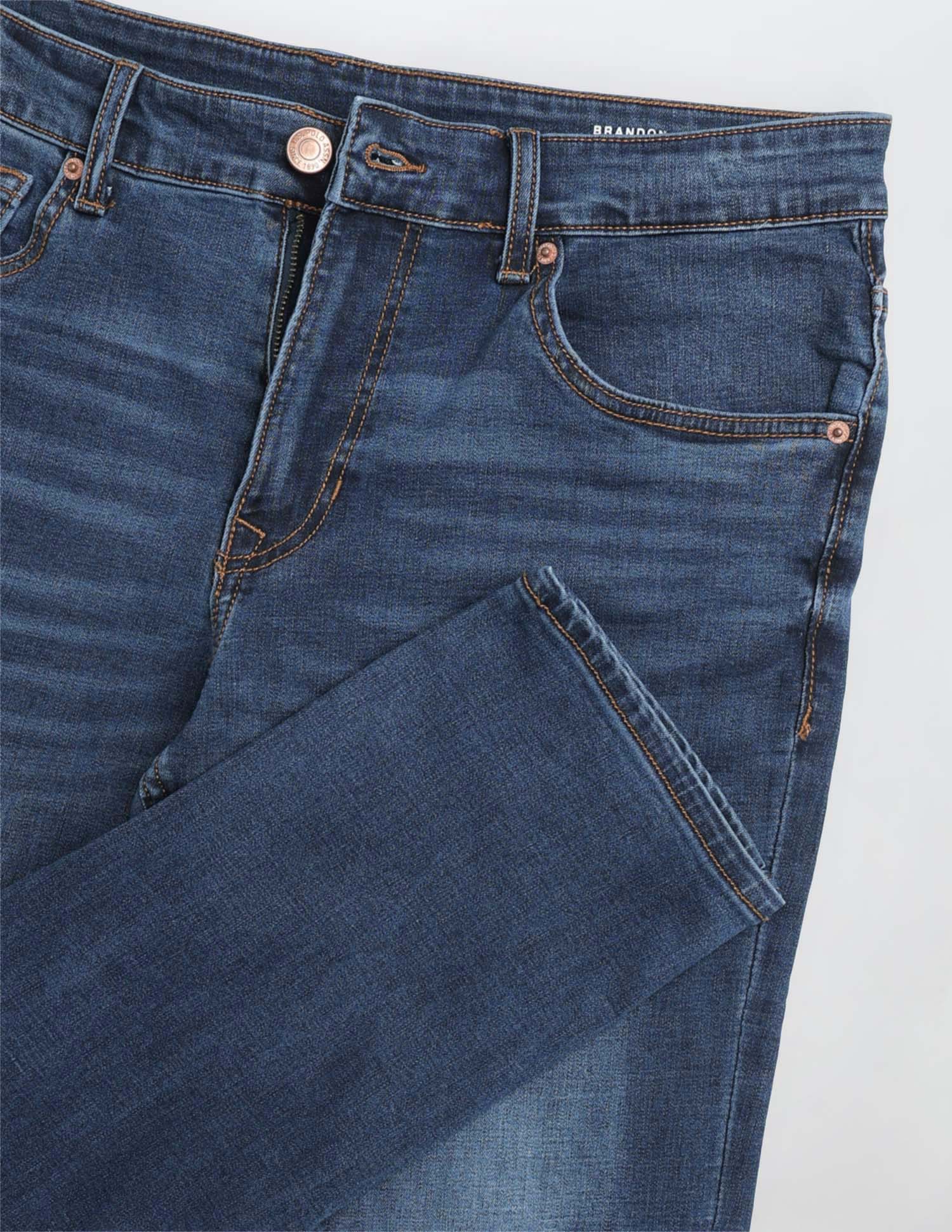 Brandon Slim Tapered Fit Blue Jeans - Image 2