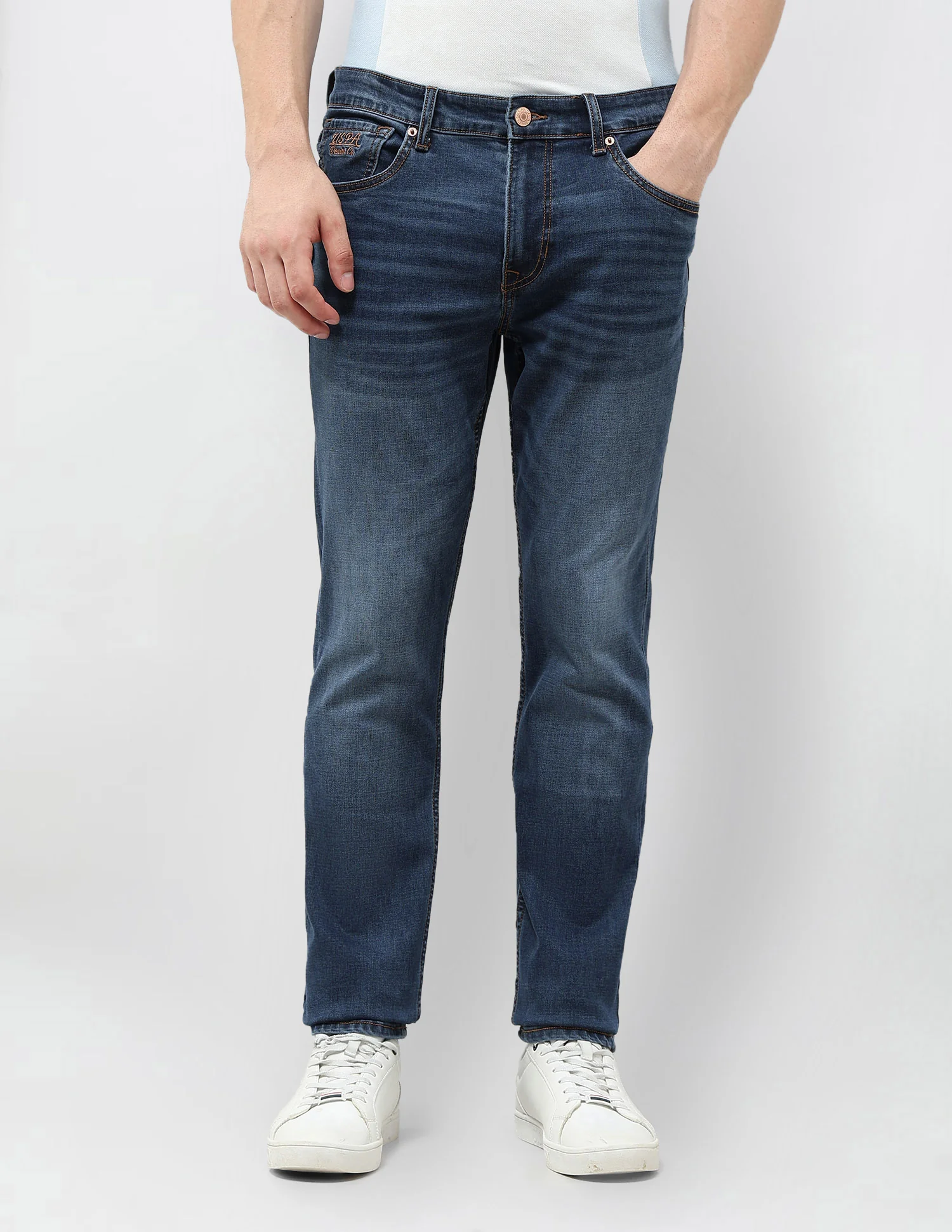 Brandon Slim Tapered Fit Blue Jeans - Image 6