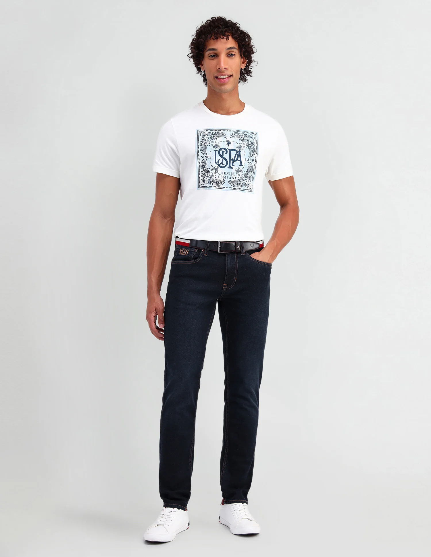 Brandon Slim Tapered Fit Blue Jeans - Image 3