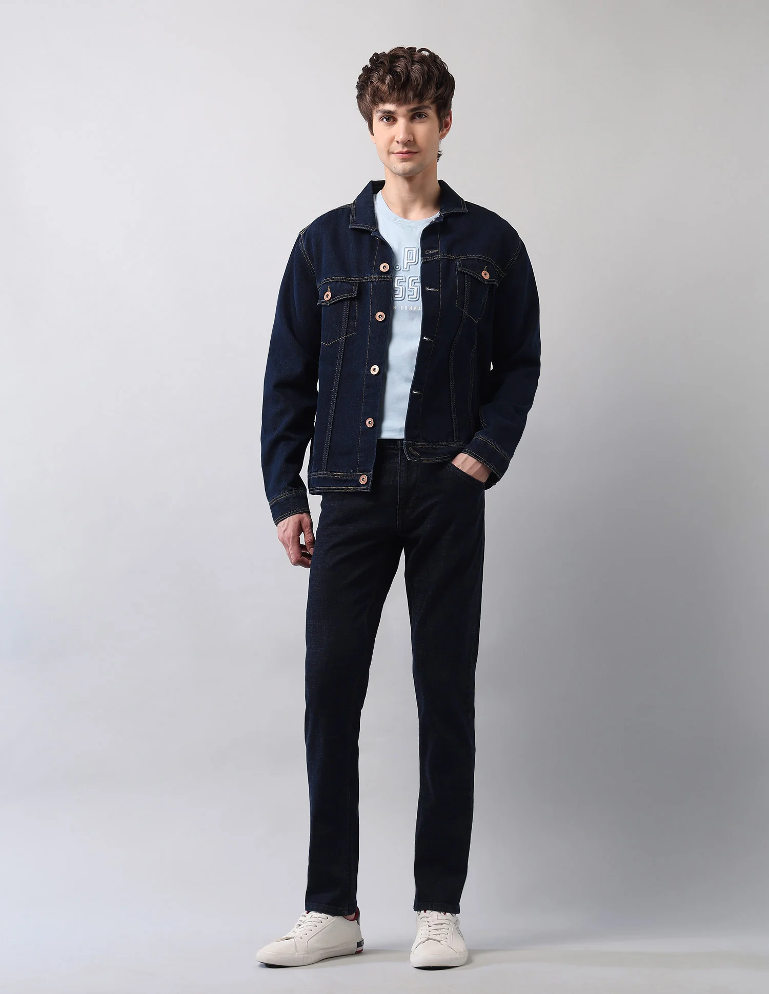 Brandon Slim Tapered Fit Blue Jeans - Image 3