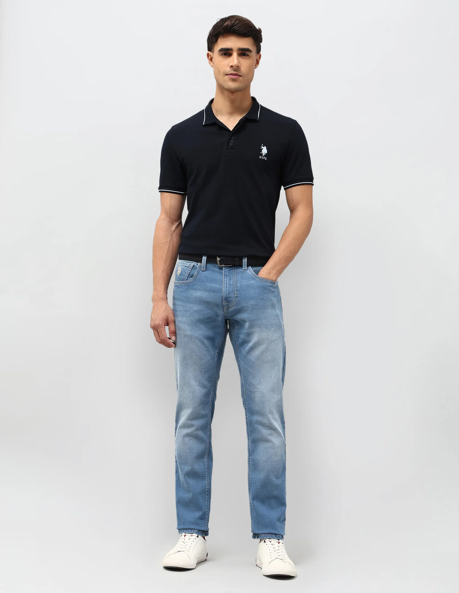 Brandon Slim Tapered Fit Blue Jeans - Image 3