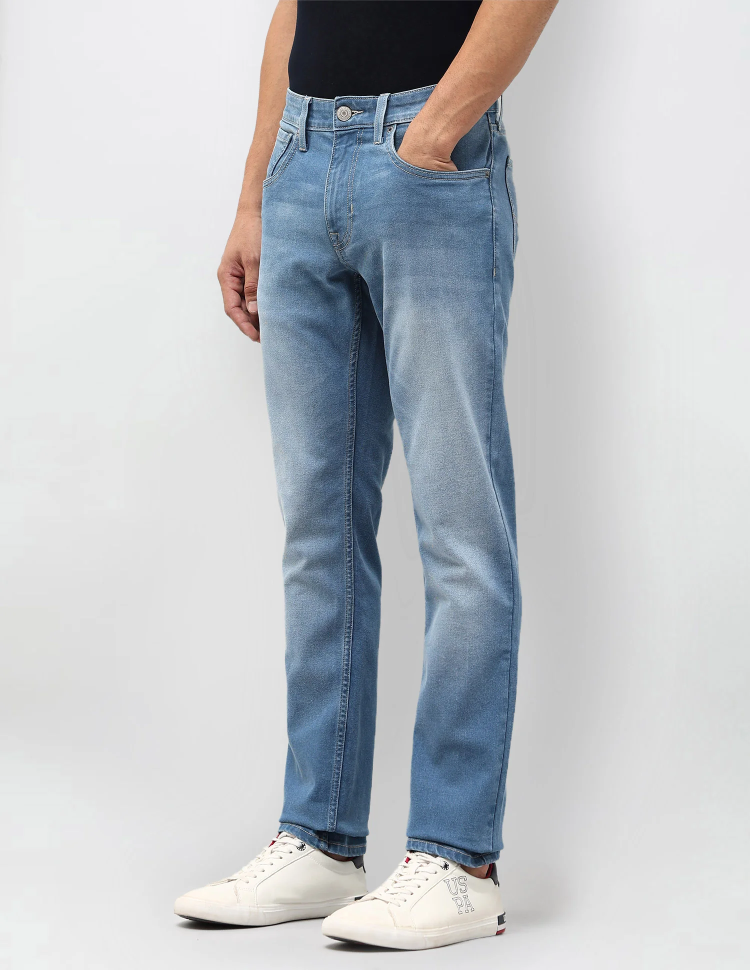 Brandon Slim Tapered Fit Blue Jeans - Image 4