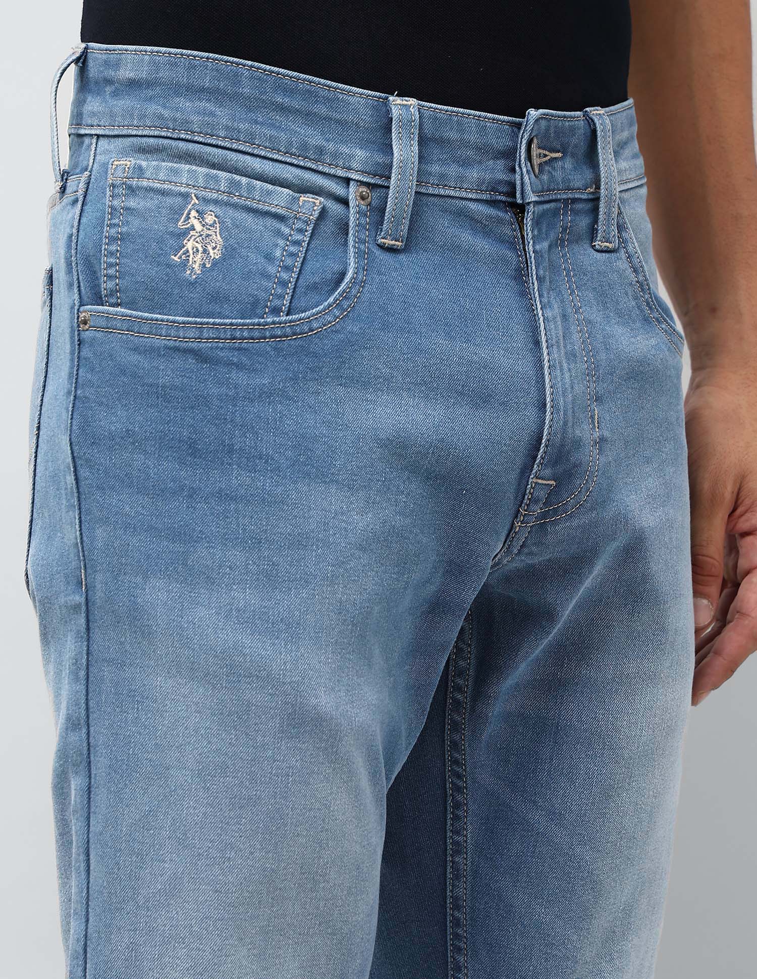 Brandon Slim Tapered Fit Blue Jeans - Image 7