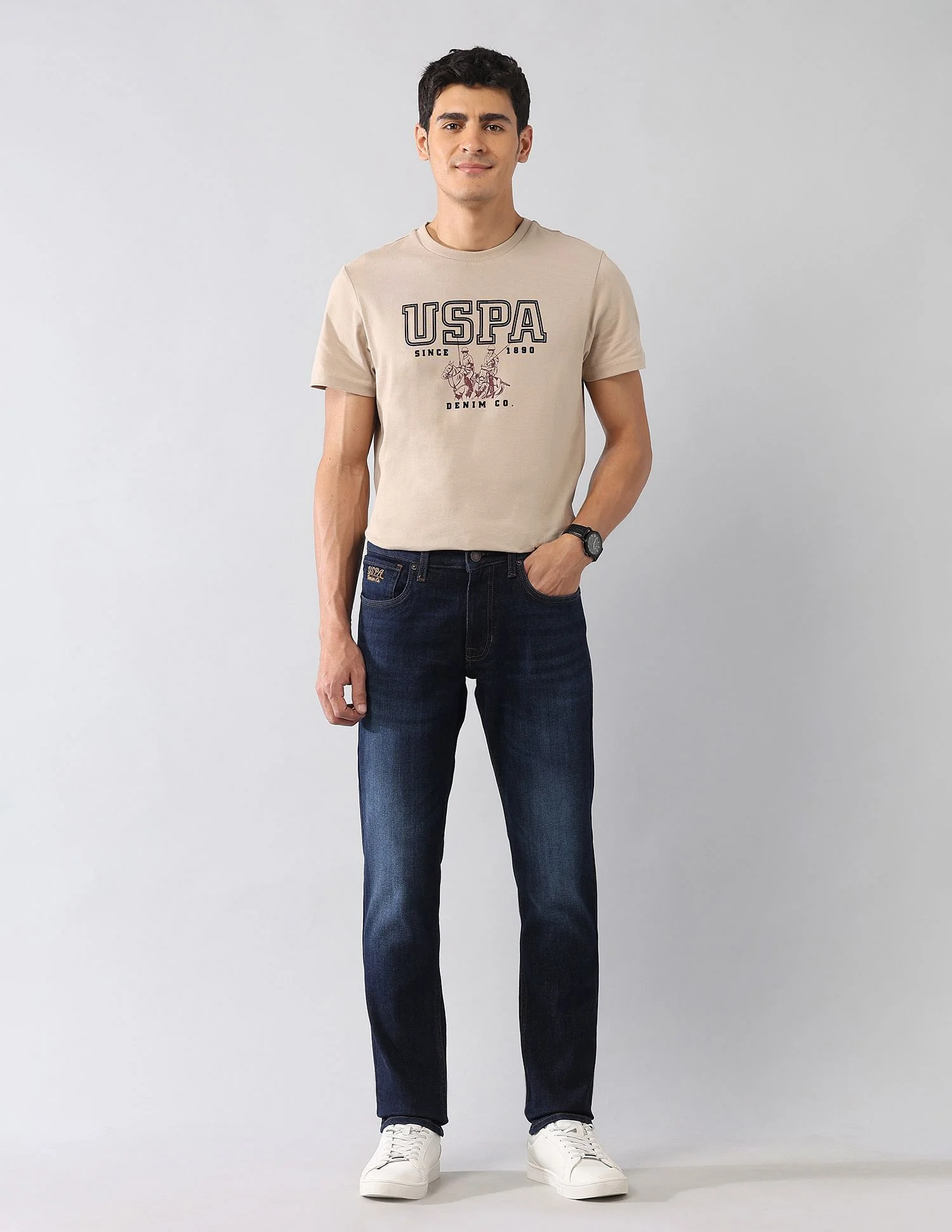 Brandon Slim Tapered Fit Blue Jeans - Image 3