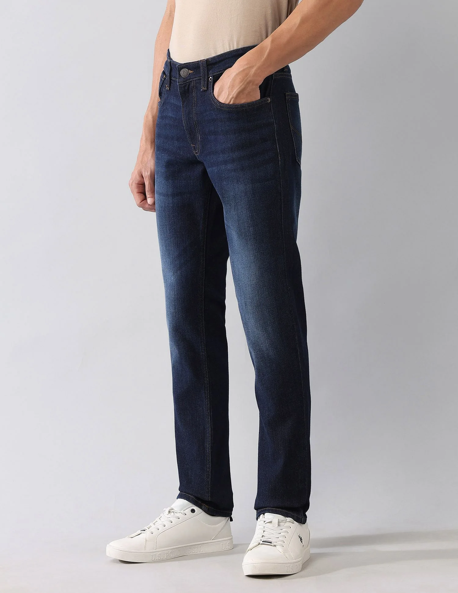 Brandon Slim Tapered Fit Blue Jeans - Image 4
