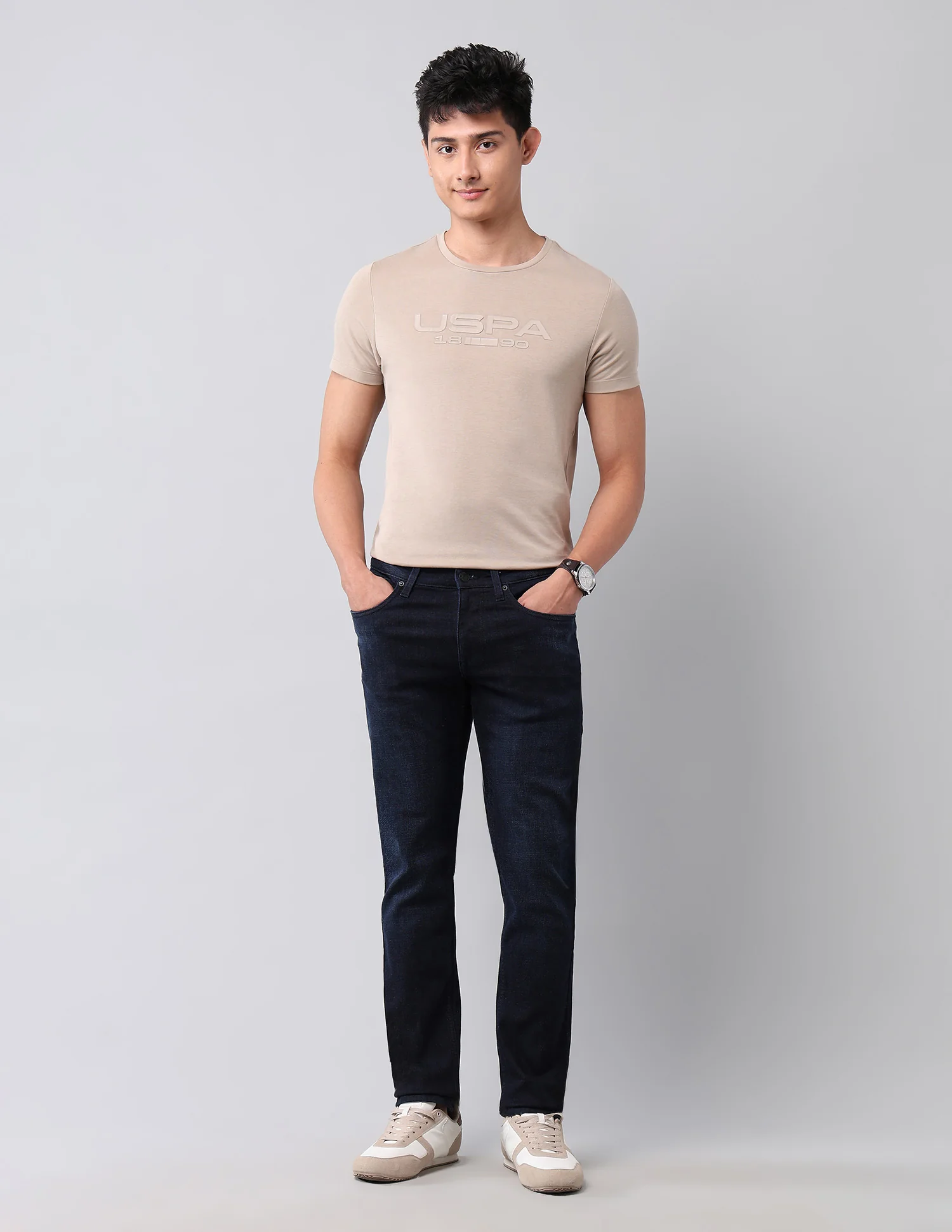 Brandon Slim Tapered Fit Blue Jeans - Image 3