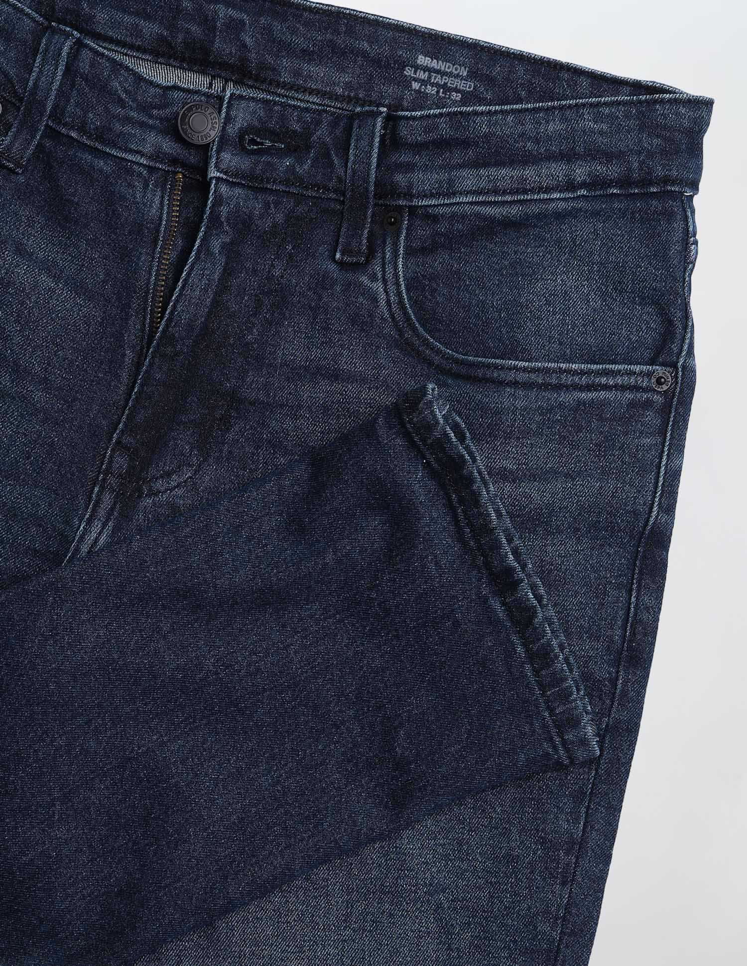 Brandon Slim Tapered Fit Blue Jeans - Image 2