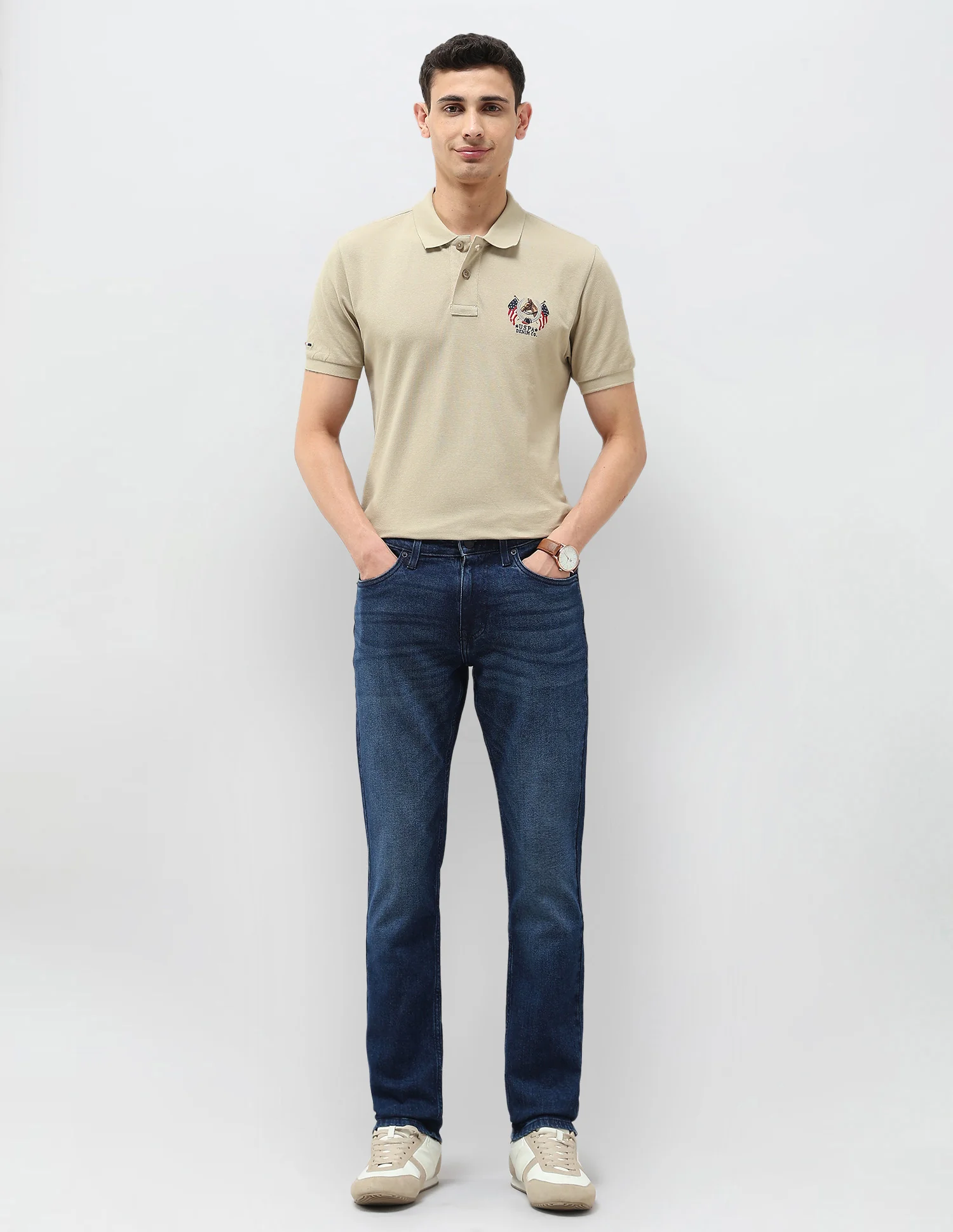 Brandon Slim Tapered Fit Blue Jeans - Image 3