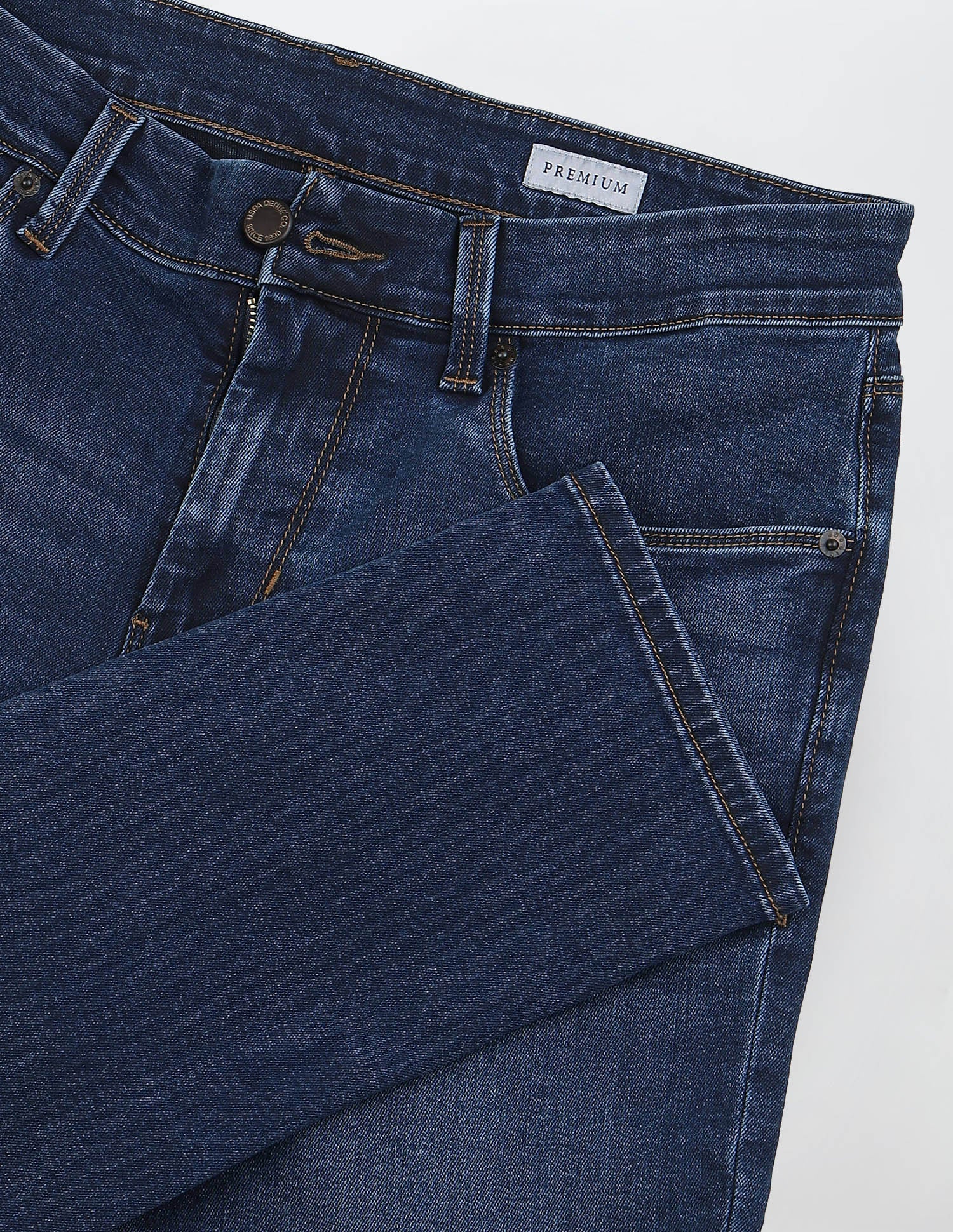 Brandon Slim Tapered Fit Blue Jeans - Image 2