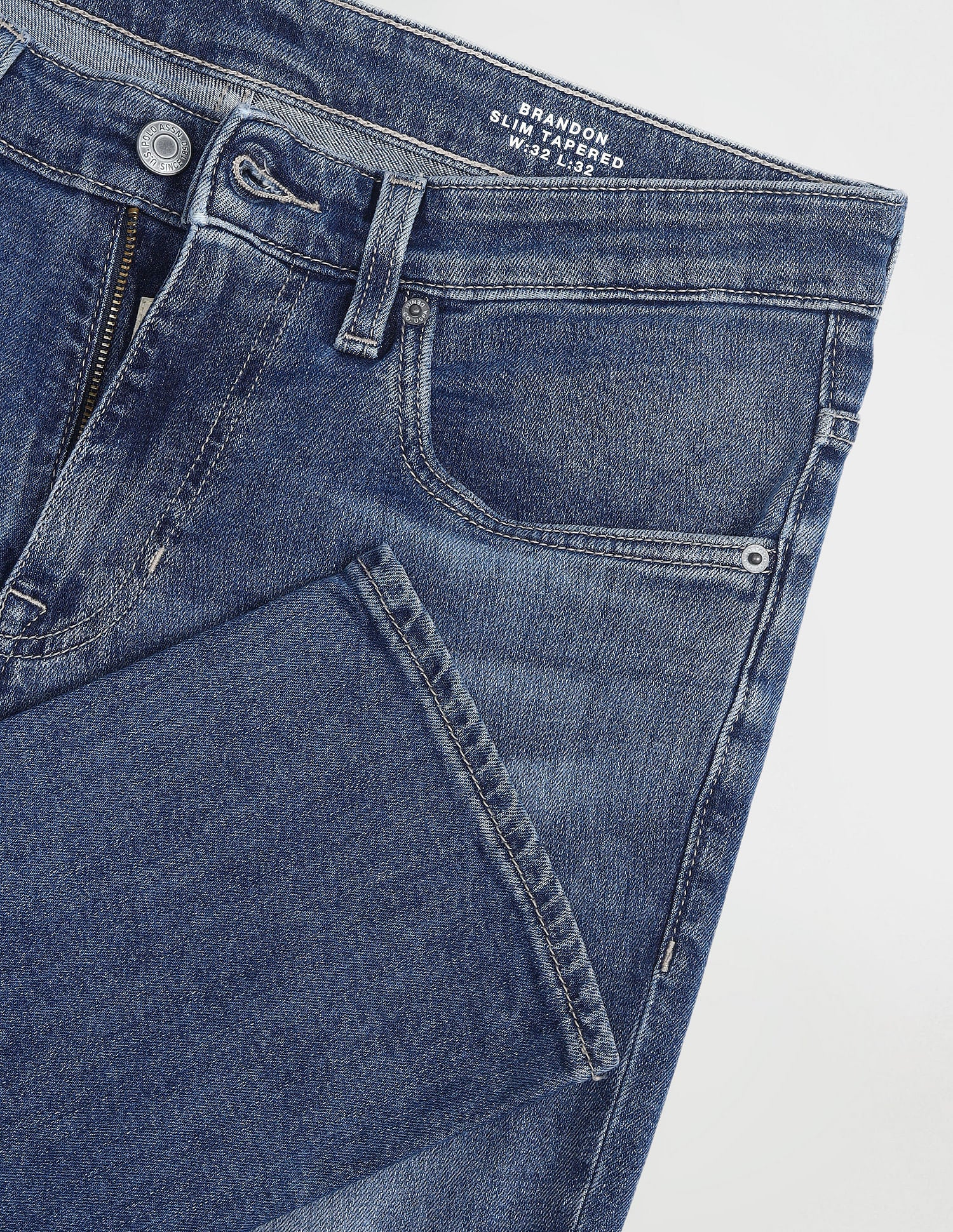 Brandon Slim Tapered Fit Blue Jeans - Image 2