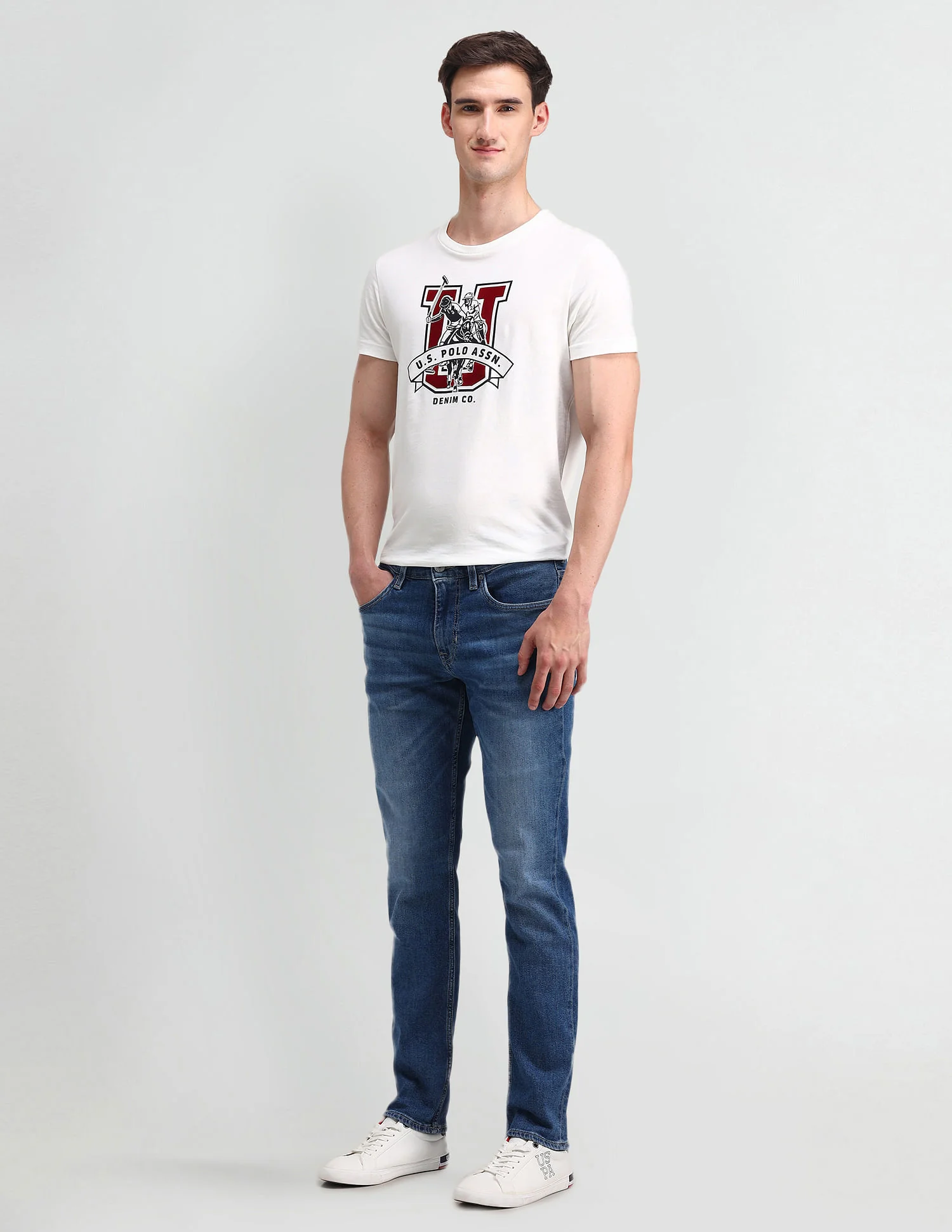 Brandon Slim Tapered Fit Blue Jeans - Image 3