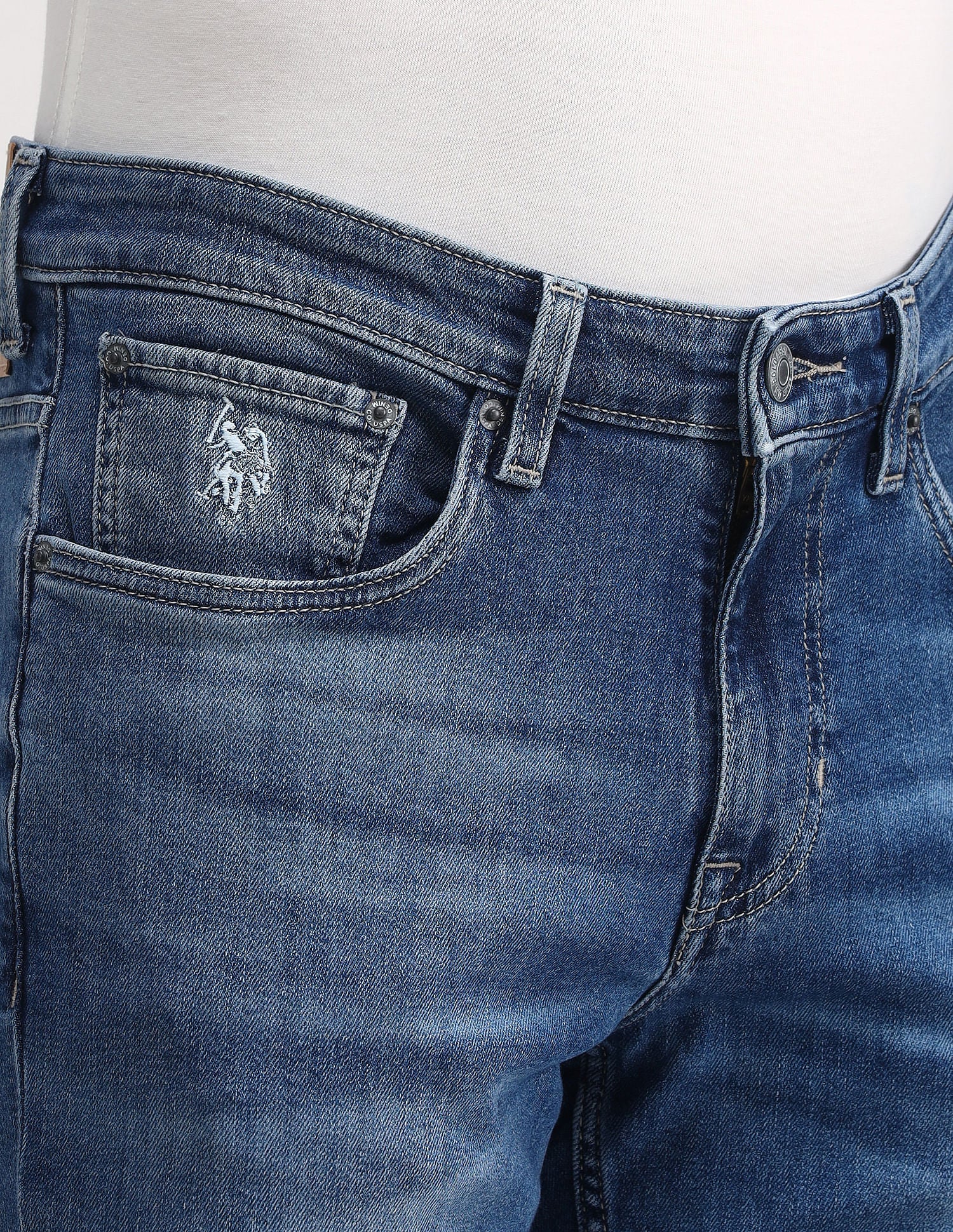 Brandon Slim Tapered Fit Blue Jeans - Image 8