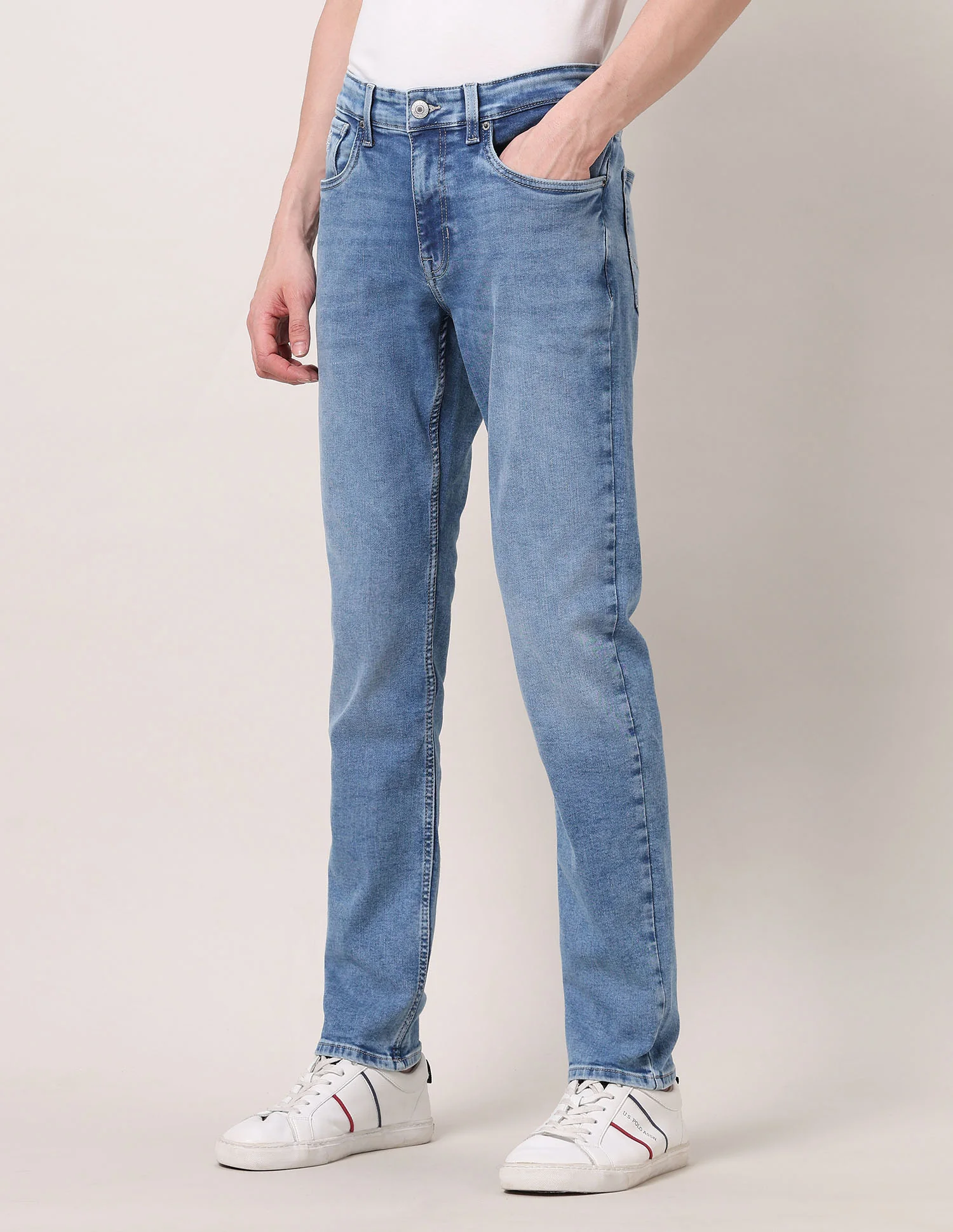 Brandon Slim Tapered Fit Blue Jeans - Image 4