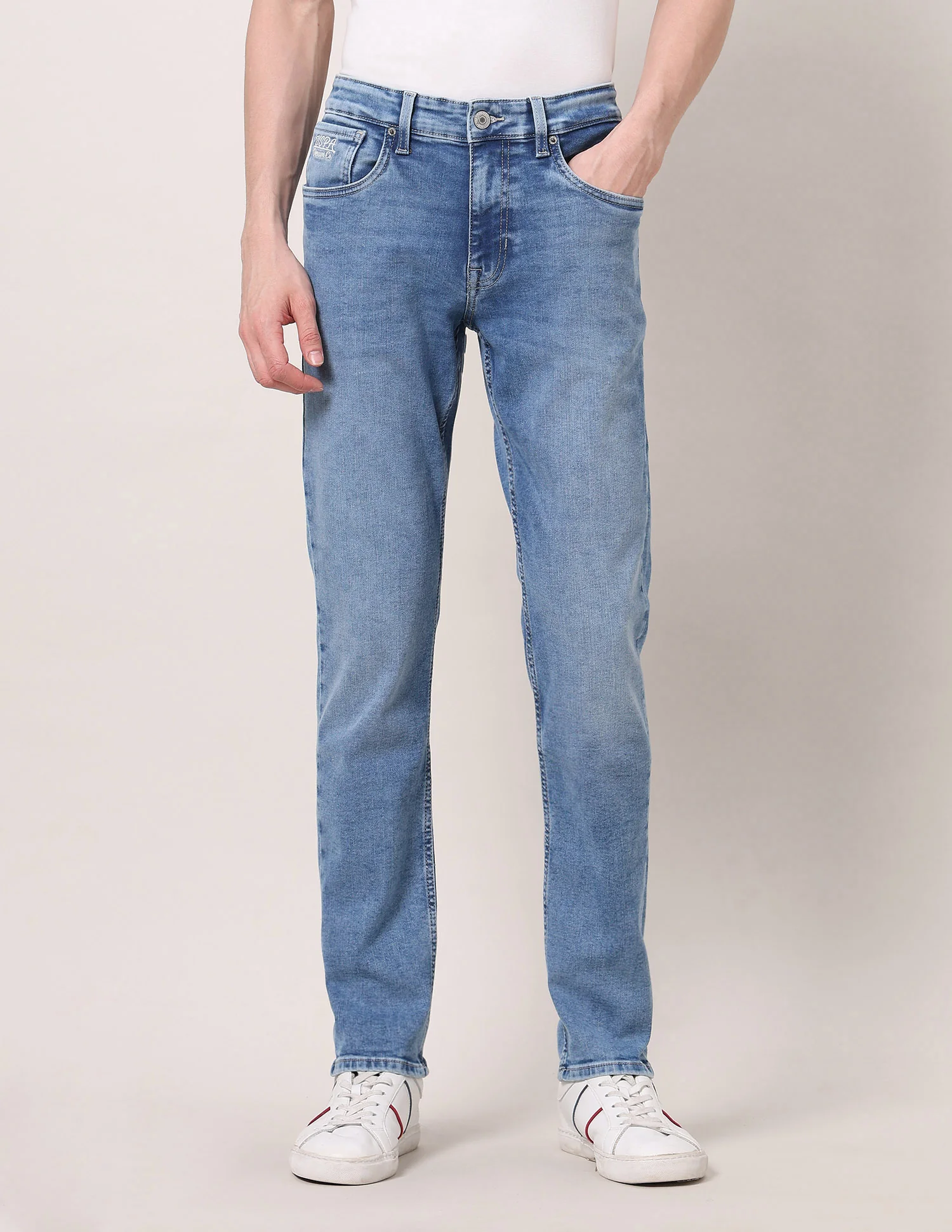 Brandon Slim Tapered Fit Blue Jeans - Image 6