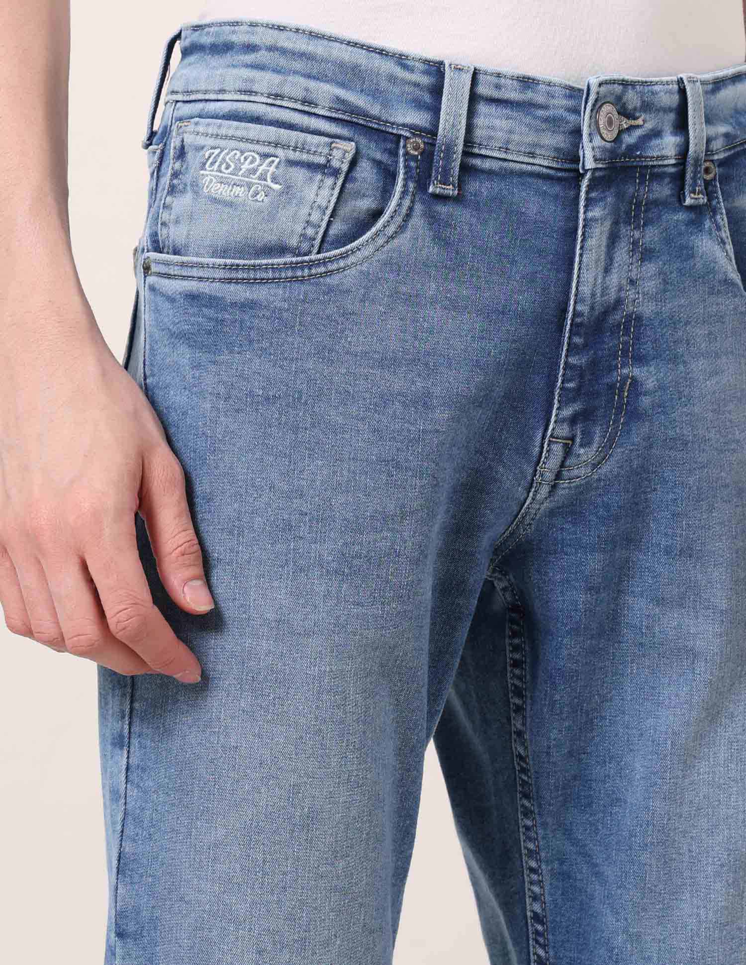 Brandon Slim Tapered Fit Blue Jeans - Image 7