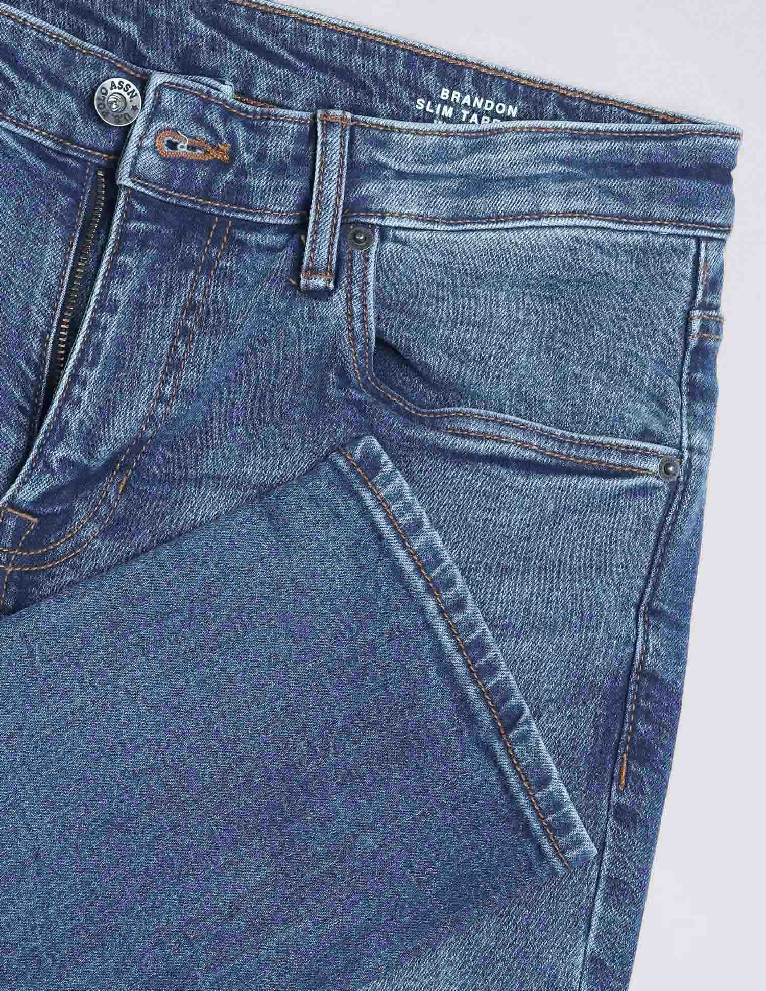 Brandon Slim Tapered Fit Blue Jeans - Image 2