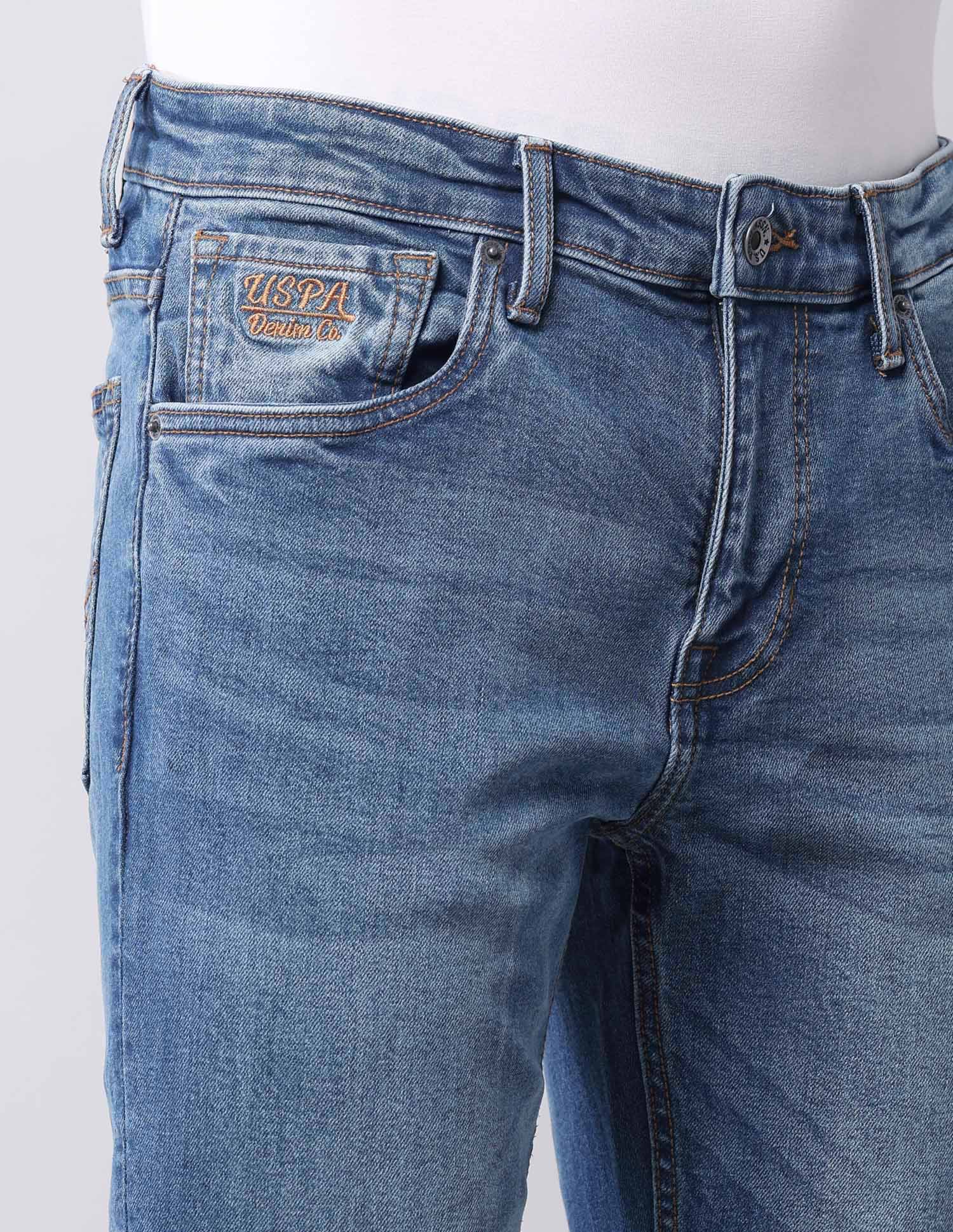 Brandon Slim Tapered Fit Blue Jeans - Image 7