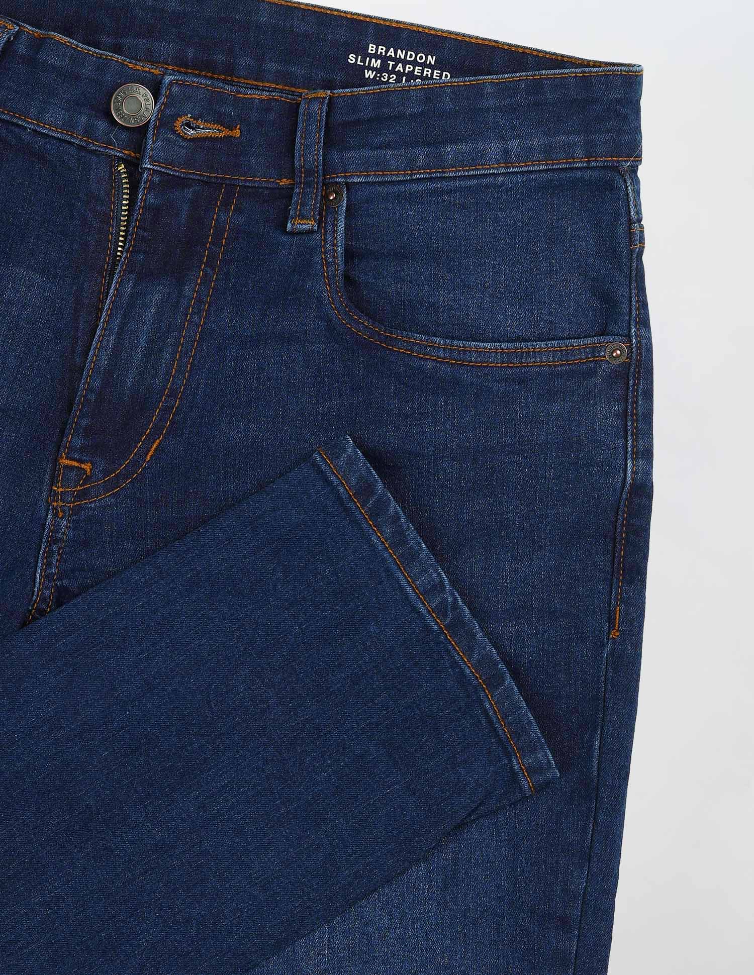 Brandon Slim Tapered Fit Blue Jeans - Image 2