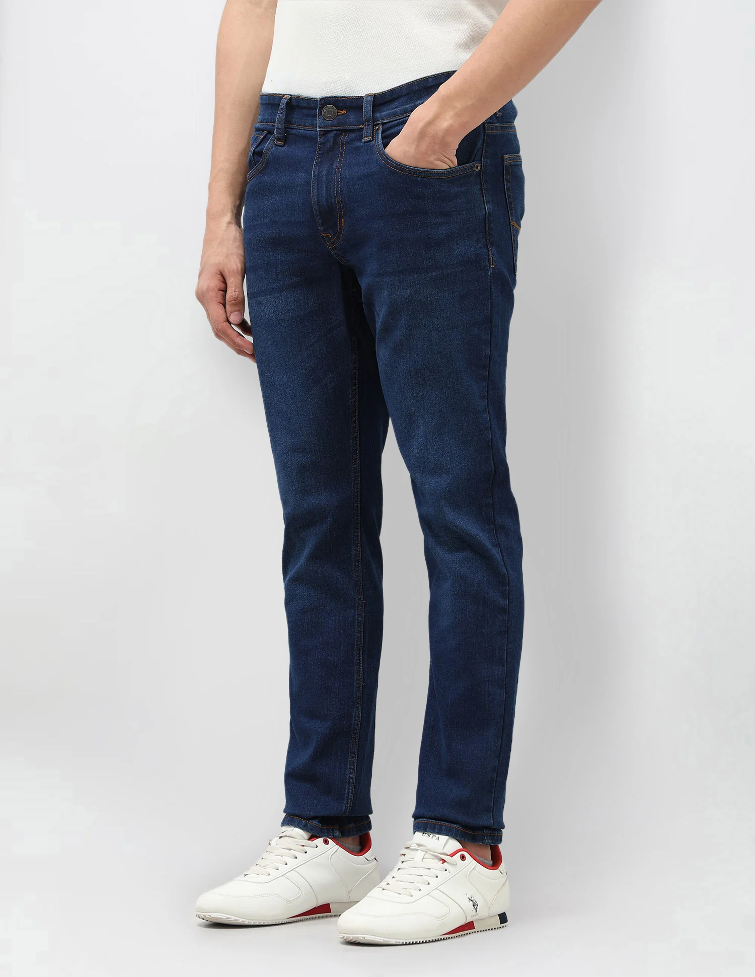 Brandon Slim Tapered Fit Blue Jeans - Image 4