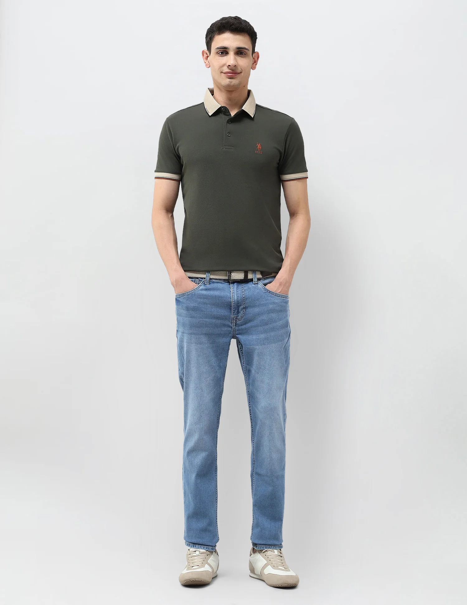 Brandon Slim Tapered Fit Blue Jeans - Image 3