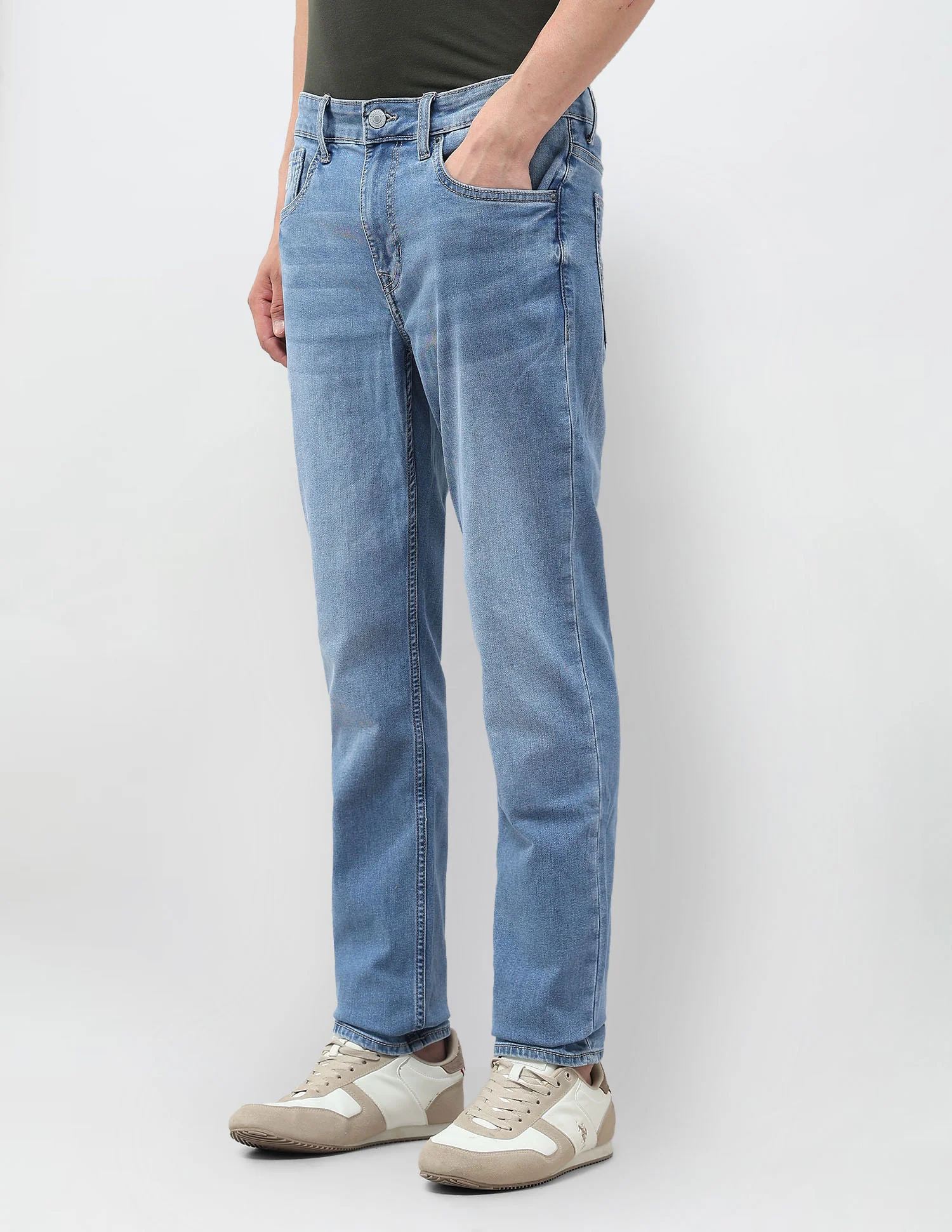 Brandon Slim Tapered Fit Blue Jeans - Image 4