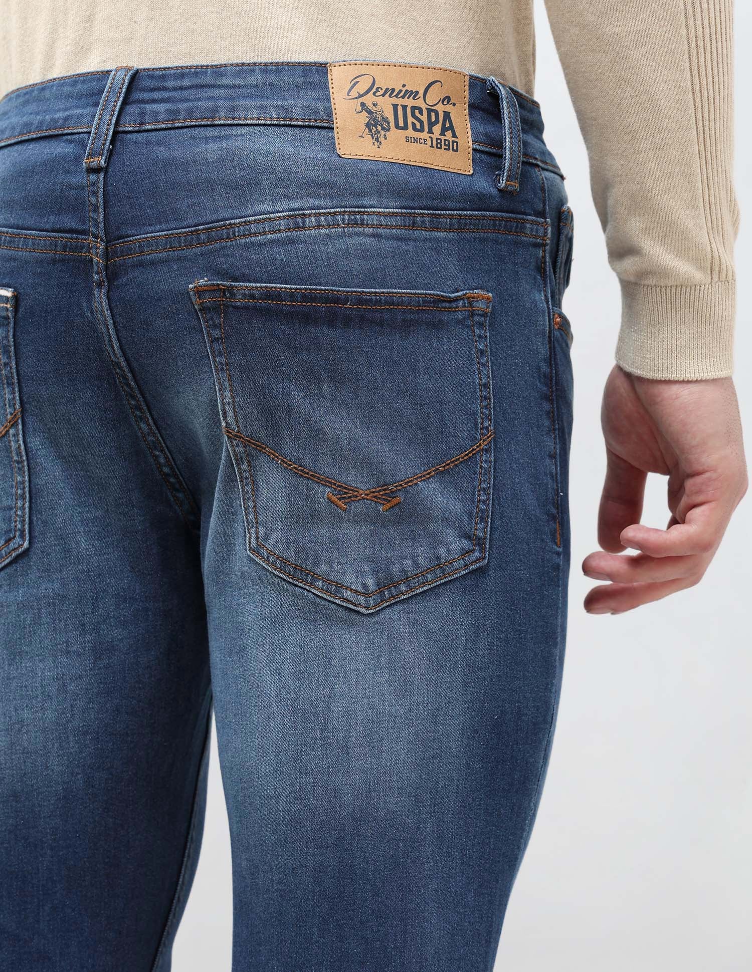 Brandon Slim Tapered Fit Blue Jeans - Image 8