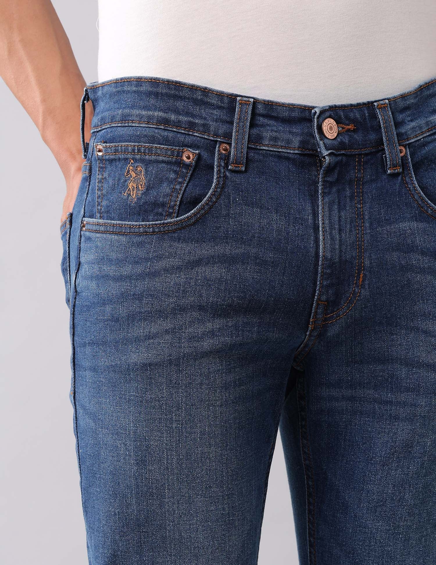 Brandon Slim Tapered Fit Blue Jeans - Image 7